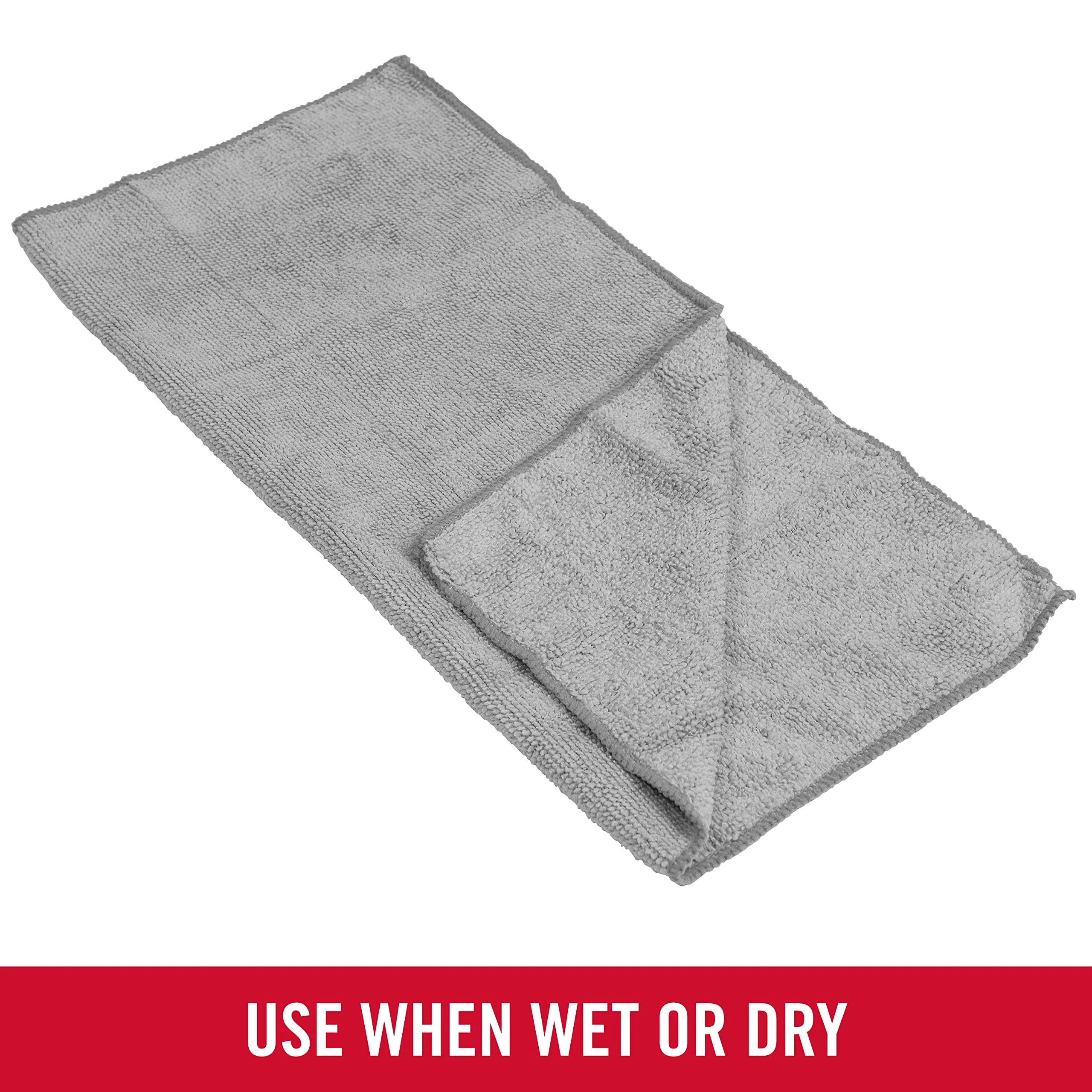 Rubbermaid All Purpose Microfiber Cleaning Cloth Towels, 50 Pack, 12"x12", Non-Scratch, Reusable/Washable for Cleaning/Wiping/Polishing for Home/Kitchen/Car - Image 8