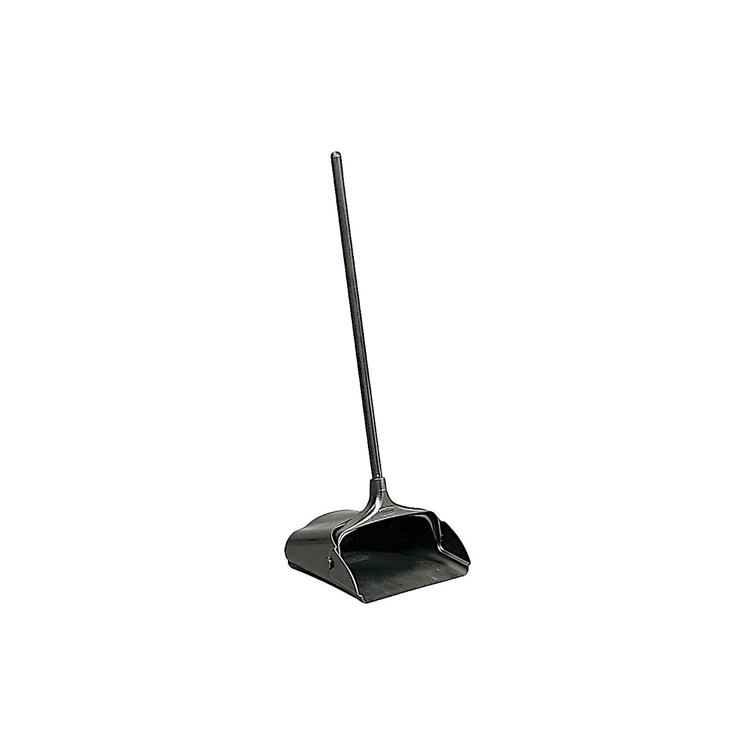 Rubbermaid Commercial Products Dustpan with Long Handle Plastic Black Compatible with Any Broom for Lobby/Restaurant/Office/Home/Dog Pooper Scooper 12.50" Wide - Image 2