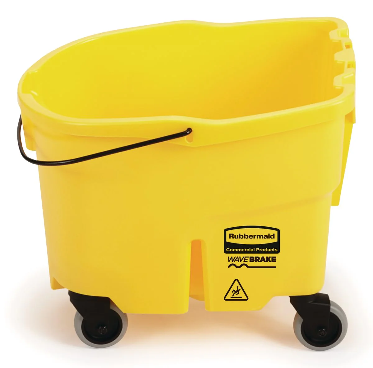 Rubbermaid Commercial Products WaveBrake 26 Qt. Side-Press Mop Bucket and Wringer Combo on Wheels, Yellow, for Professional/Industrial/Business Heavy-Duty Floor Cleaning/Mopping - Image 17
