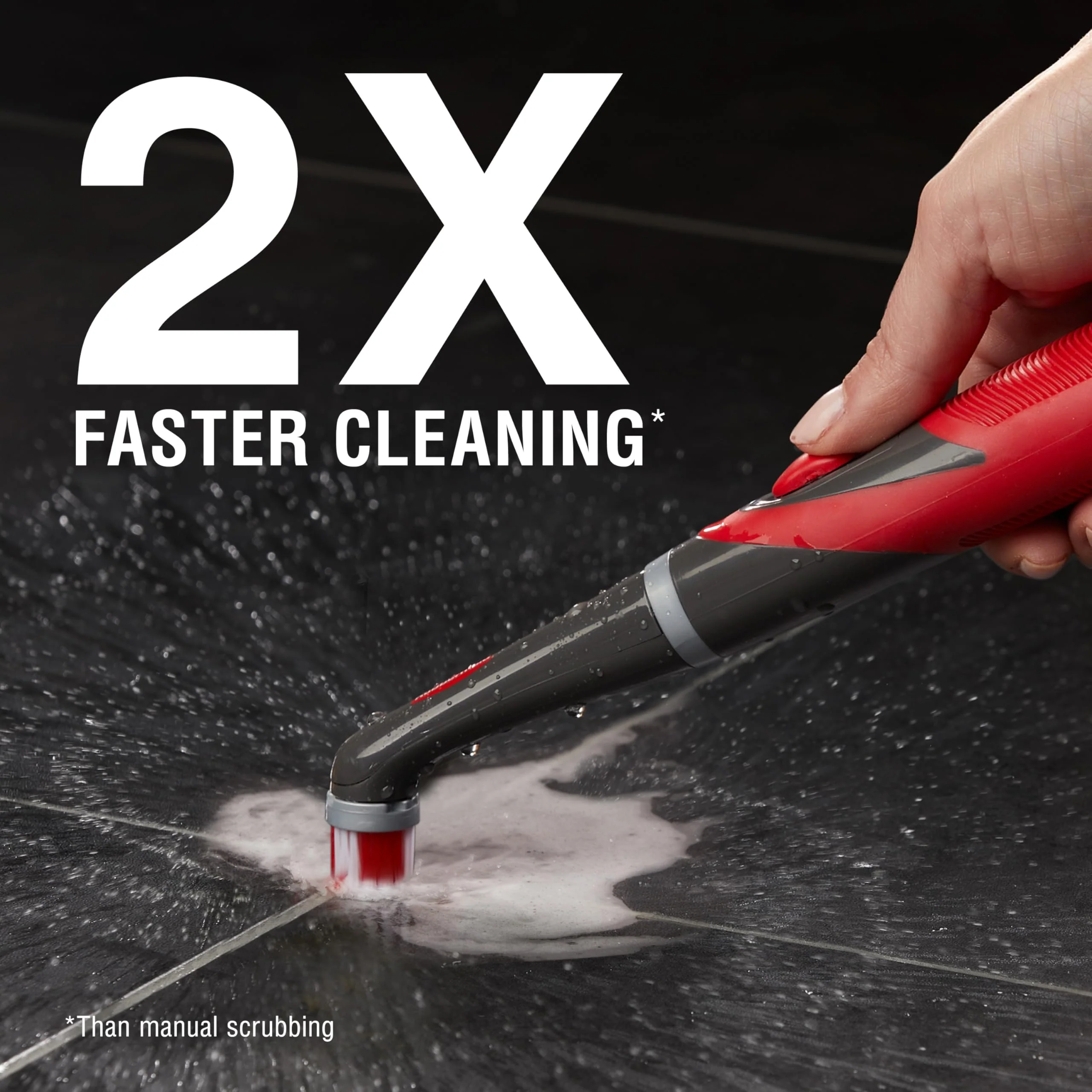 Rubbermaid Reveal Power Scrubber with Multi-Purpose & Grout Head, Cordless Electric Battery Powered Scrub Brush, Water Resistant, for Home/Kitchen/Bathroom/Grout/Tile/Shower/Tub - Image 9