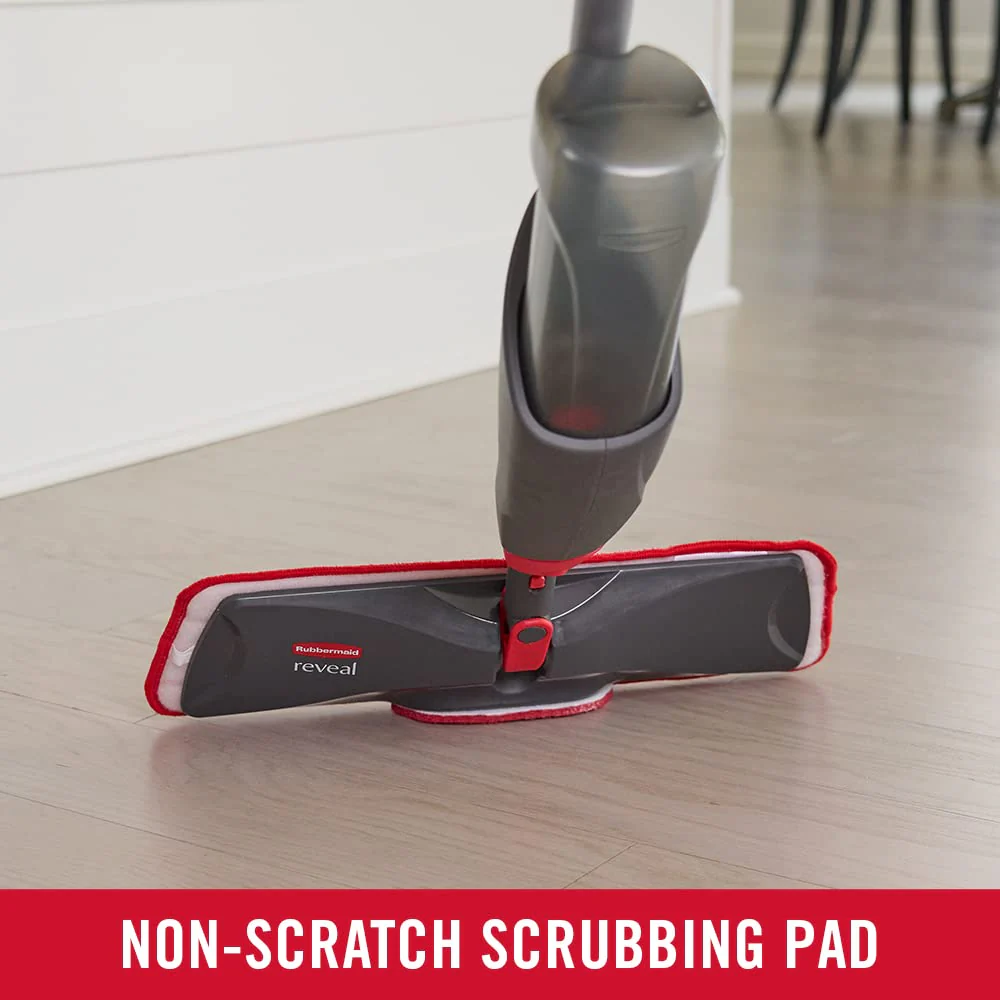 Rubbermaid Reveal Spray Mop Floor Cleaning Kit, 3 Reusable Microfiber Wet Pads, 1 Refillable Bottle, Cordless, Multi-Surface Mopping for All Home/Bathroom/Office Floors - Image 5