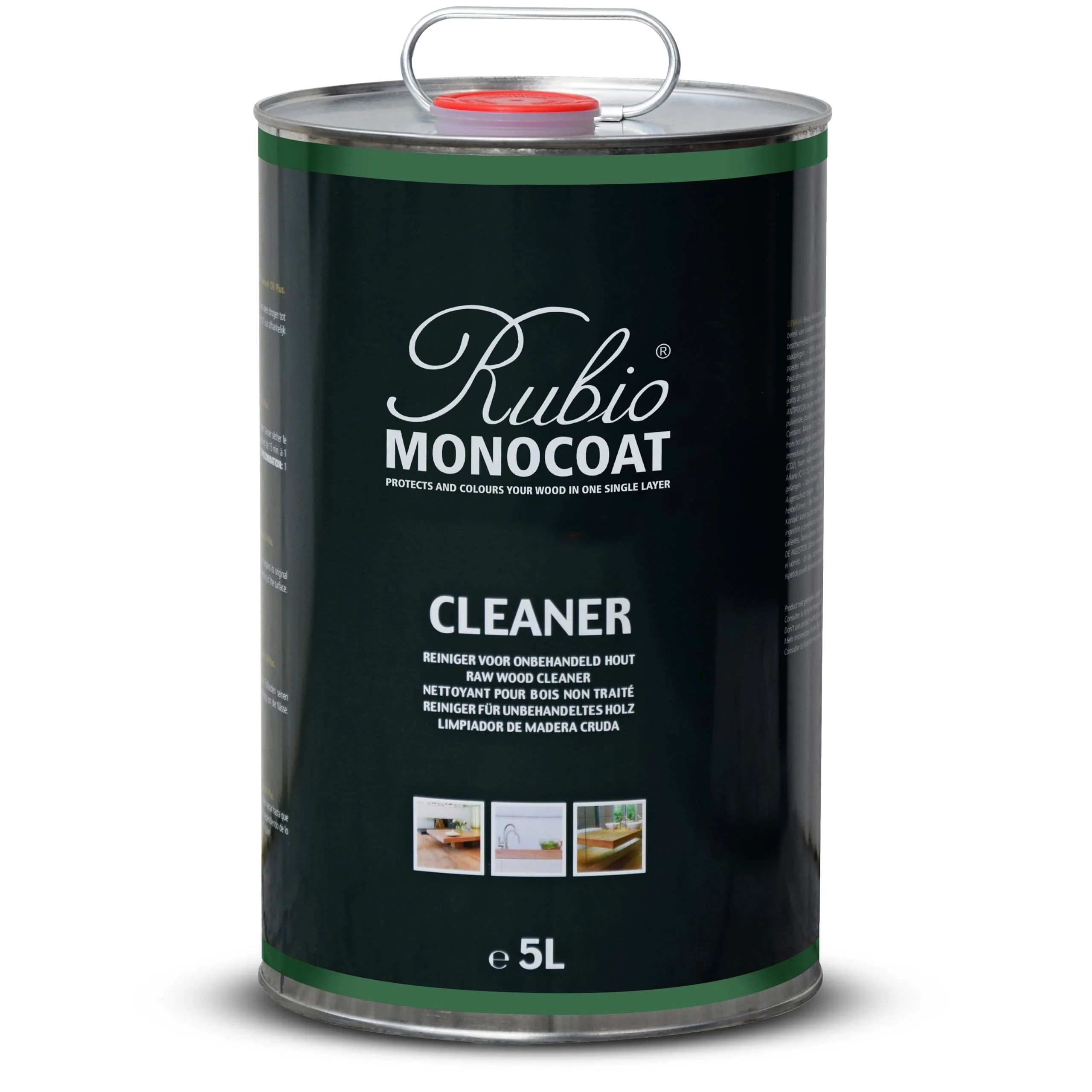 Rubio Monocoat Raw Wood Cleaner, 5,000 ft² | Preparatory Cleaning for Wood Surfaces | Removes Dust After Sanding & Vacuuming | Use Before Finishing with Oil Plus 2C | 5 Liters