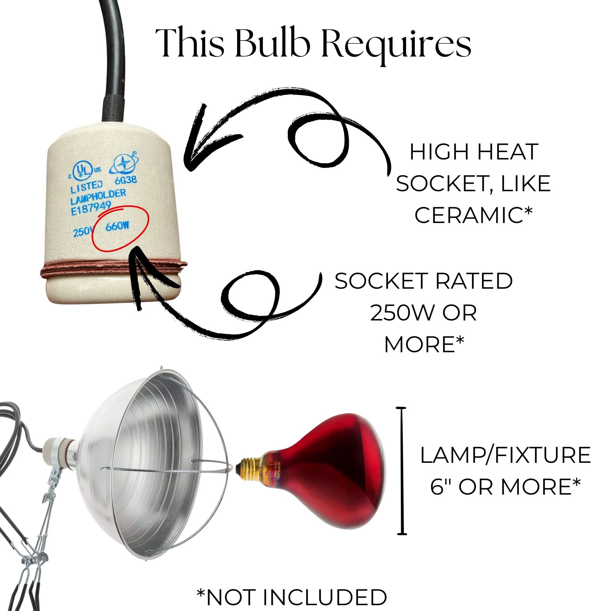 RubyLux NIR-A Near Infrared Bulb Grade A - 250W Red 1 Count - Image 2