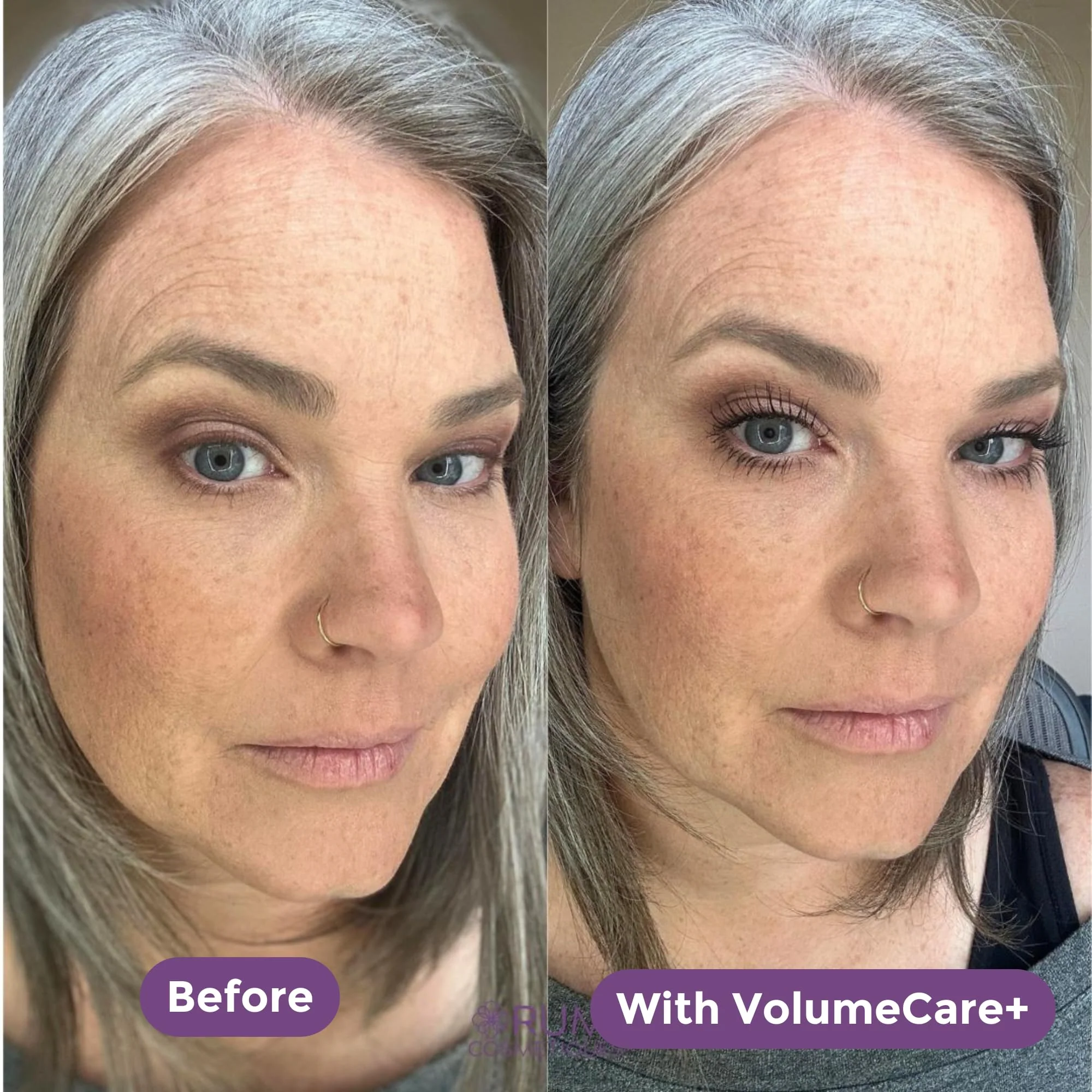Rumi Cosmetiques VolumeCare+ Mascara For Mature Women - Extreme Length and Volume 2-in-1 Formula - No Clumps or Flaking, Long-Wearing, Hypoallergenic Mascara For Sensitive Eyes (Dark Brown) - Image 3