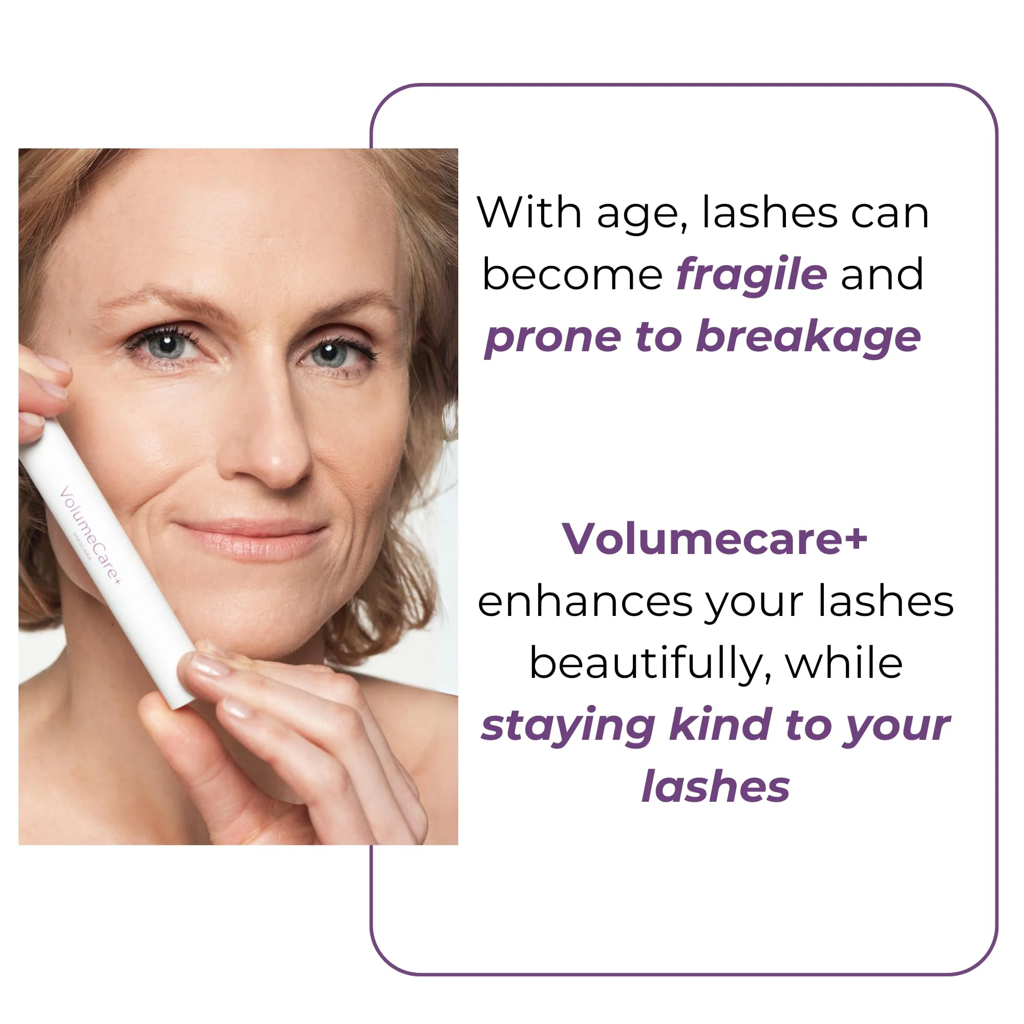 Rumi Cosmetiques VolumeCare+ Mascara For Mature Women - Extreme Length and Volume 2-in-1 Formula - No Clumps or Flaking, Long-Wearing, Hypoallergenic Mascara For Sensitive Eyes (Dark Brown) - Image 6