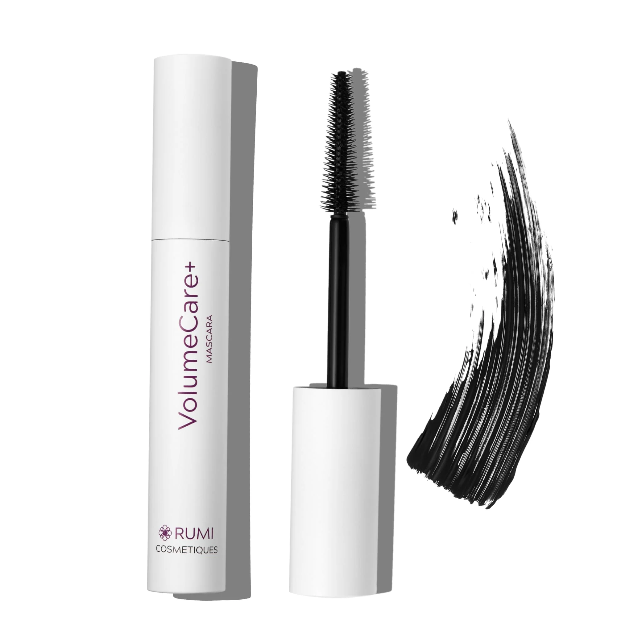 Rumi Cosmetiques VolumeCare+ Mascara For Mature Women - Extreme Length and Volume 2-in-1 Formula - No Clumps or Flaking, Long-Wearing, Hypoallergenic Mascara For Sensitive Eyes (Natural Black) - Image 2