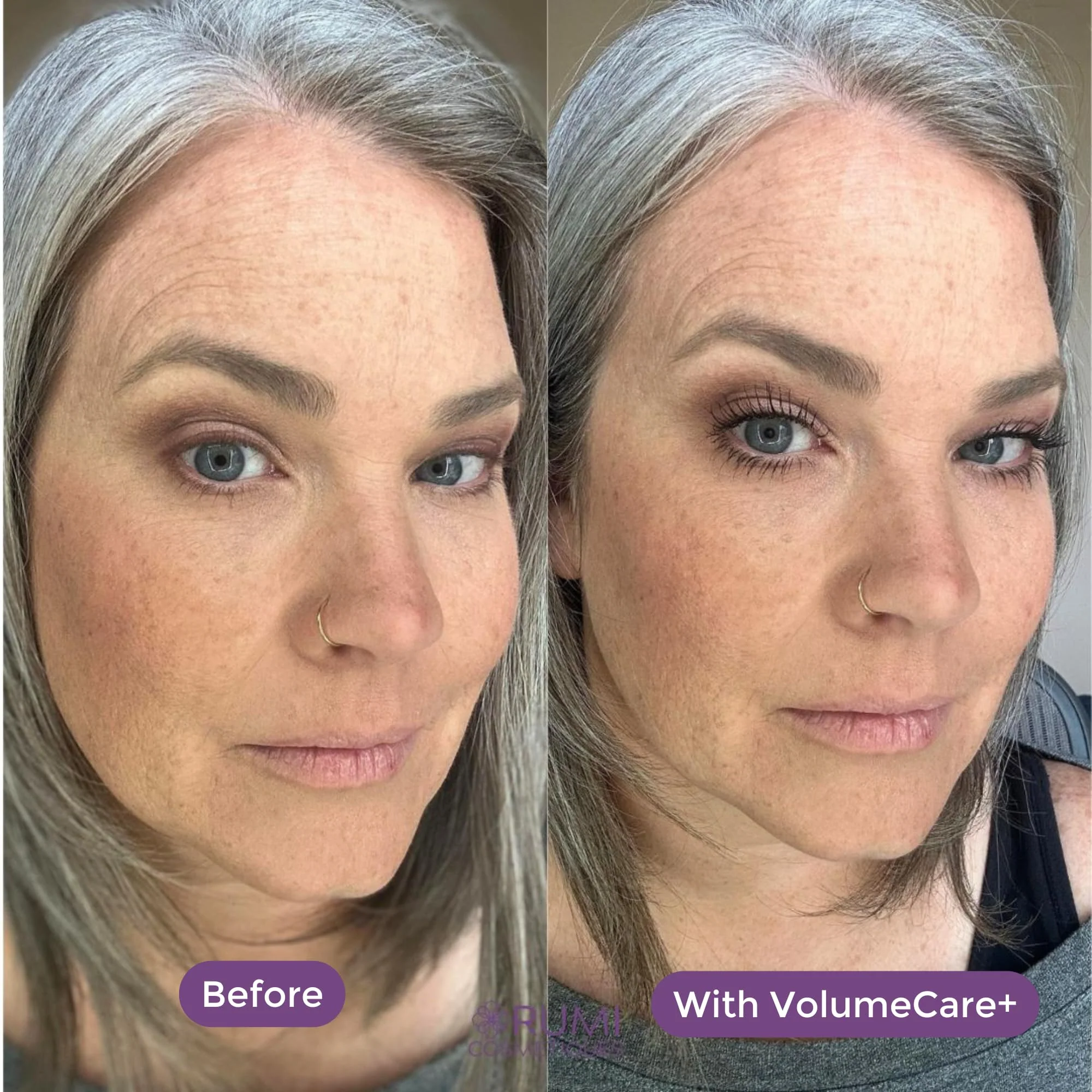 Rumi Cosmetiques VolumeCare+ Mascara For Mature Women - Extreme Length and Volume 2-in-1 Formula - No Clumps or Flaking, Long-Wearing, Hypoallergenic Mascara For Sensitive Eyes (Natural Black) - Image 6