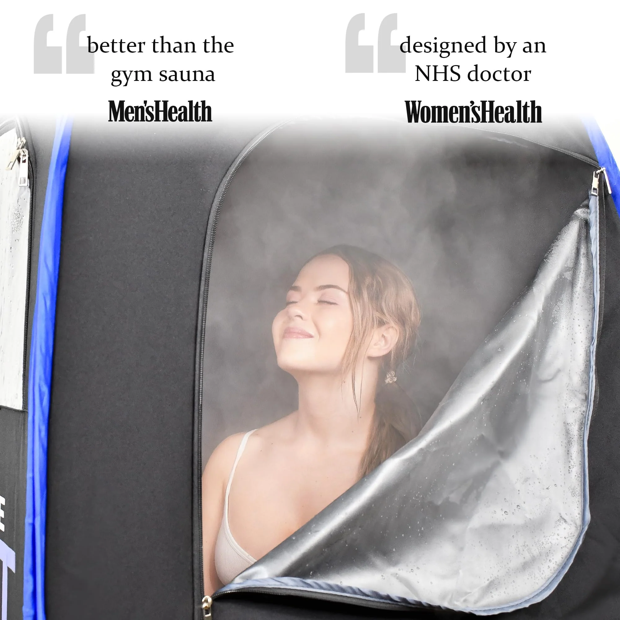 Runitude Portable Sauna Steam Tent | Full Size Home Personal Sauna Box Steam Room | Touchscreen 1000W 2.6 litre Generator | Including 1x Chair, 1x Foot Mat & 1x Protective Floor Mat | Men & Women - Image 4
