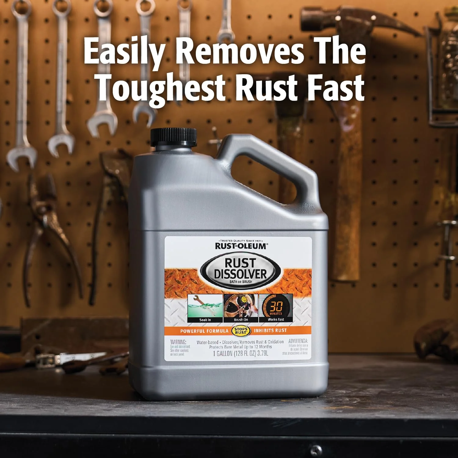 Rust-Oleum Rust Dissolver Soak & Bath | Heavy-Duty Corrosion Remover for Metal Tools, Cars, Bikes, Grills, Bolts, Firearms & More | Gallon - Image 10