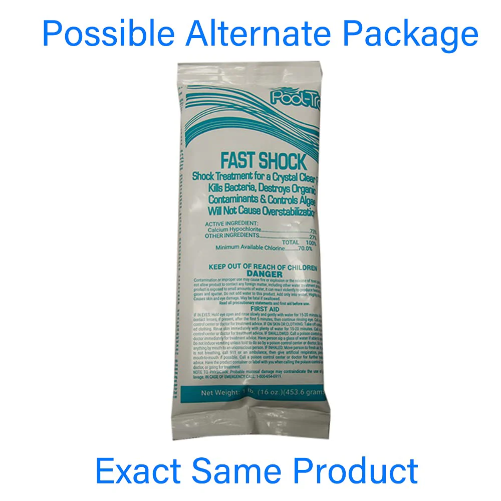 Rx Clear Mega Shock | 73% Calcium Hypochlorite | Kills Algae in Swimming Pools | Works As Pool Sanitizer Clarifier and Algicide | One Pound Bags | 24 Pack - Image 2