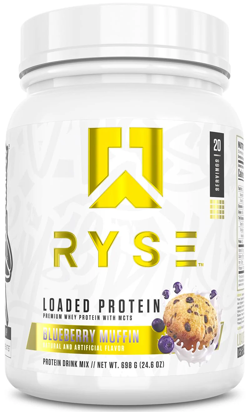 RYSE Loaded Protein Powder - Little Debbie Pumpkin Spice Rolls - 25g Whey Protein Isolate & Concentrate with Prebiotic Fiber & MCTs - Low Carb, Low Sugar, Digestive-Friendly - 27 Servings / 2 lb Tub