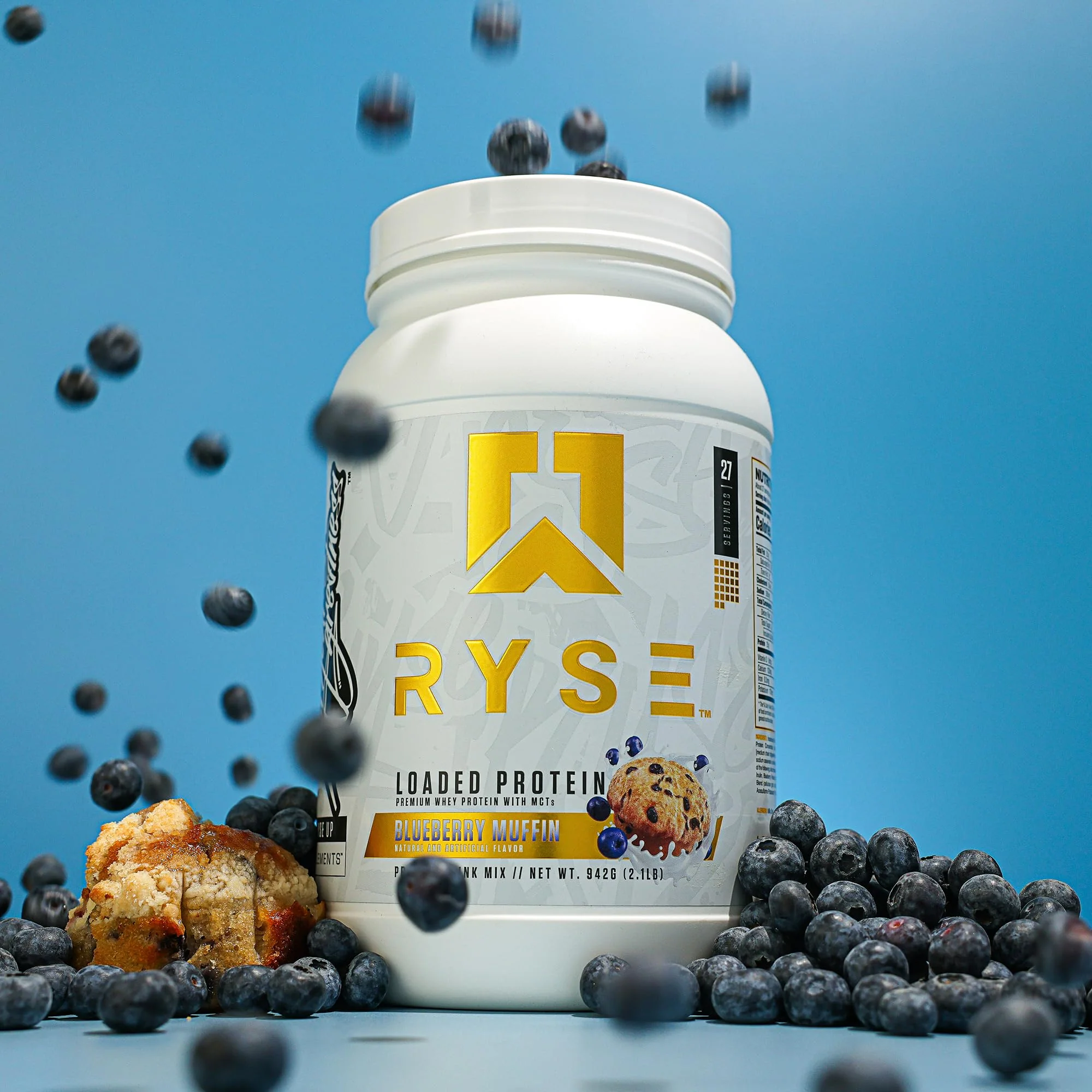 RYSE Loaded Protein Powder - Little Debbie Pumpkin Spice Rolls - 25g Whey Protein Isolate & Concentrate with Prebiotic Fiber & MCTs - Low Carb, Low Sugar, Digestive-Friendly - 27 Servings / 2 lb Tub - Image 5