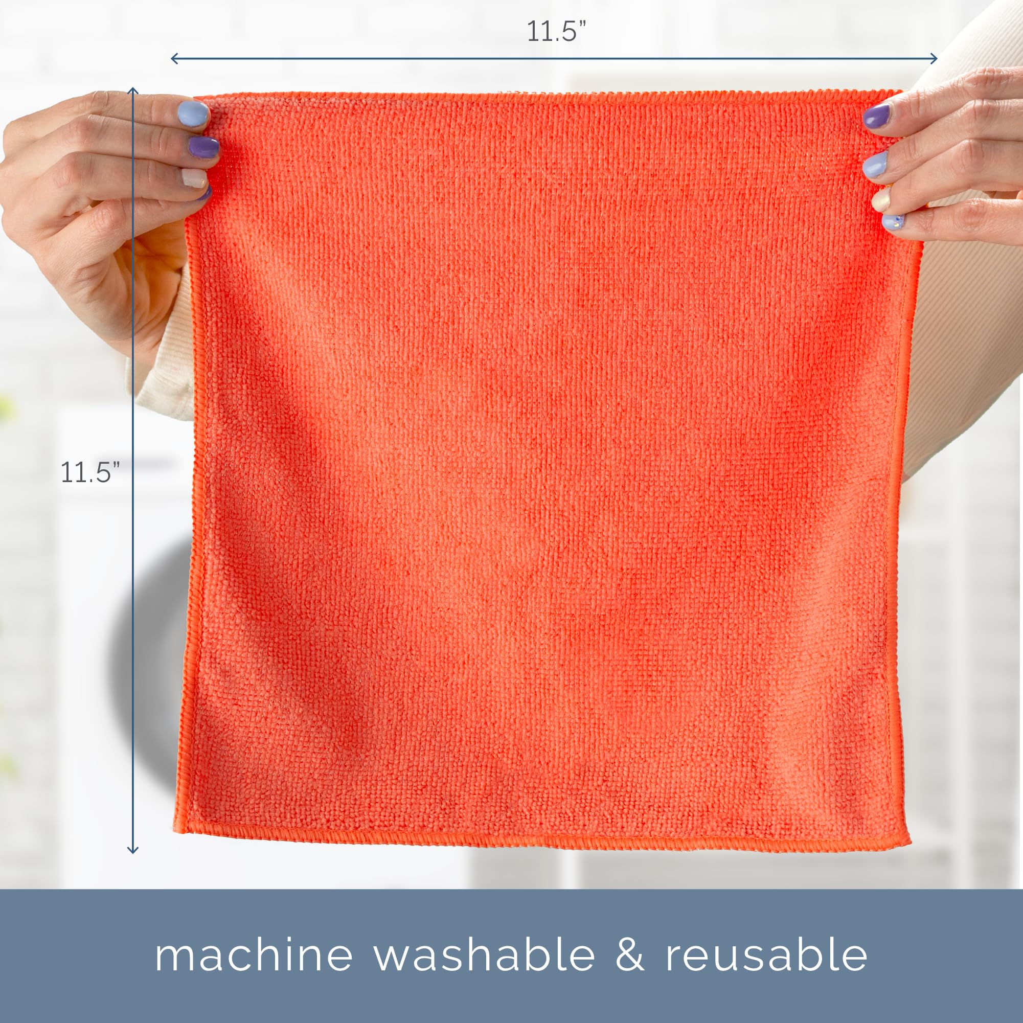 S&T INC. 150 Pack Microfiber Cleaning Cloth, Bulk Towels for Home, Reusable Microfiber Towels for Cars, Cleaning Rags, Assorted, 11.5 Inches x 11.5 Inches, 150 Count - Image 4
