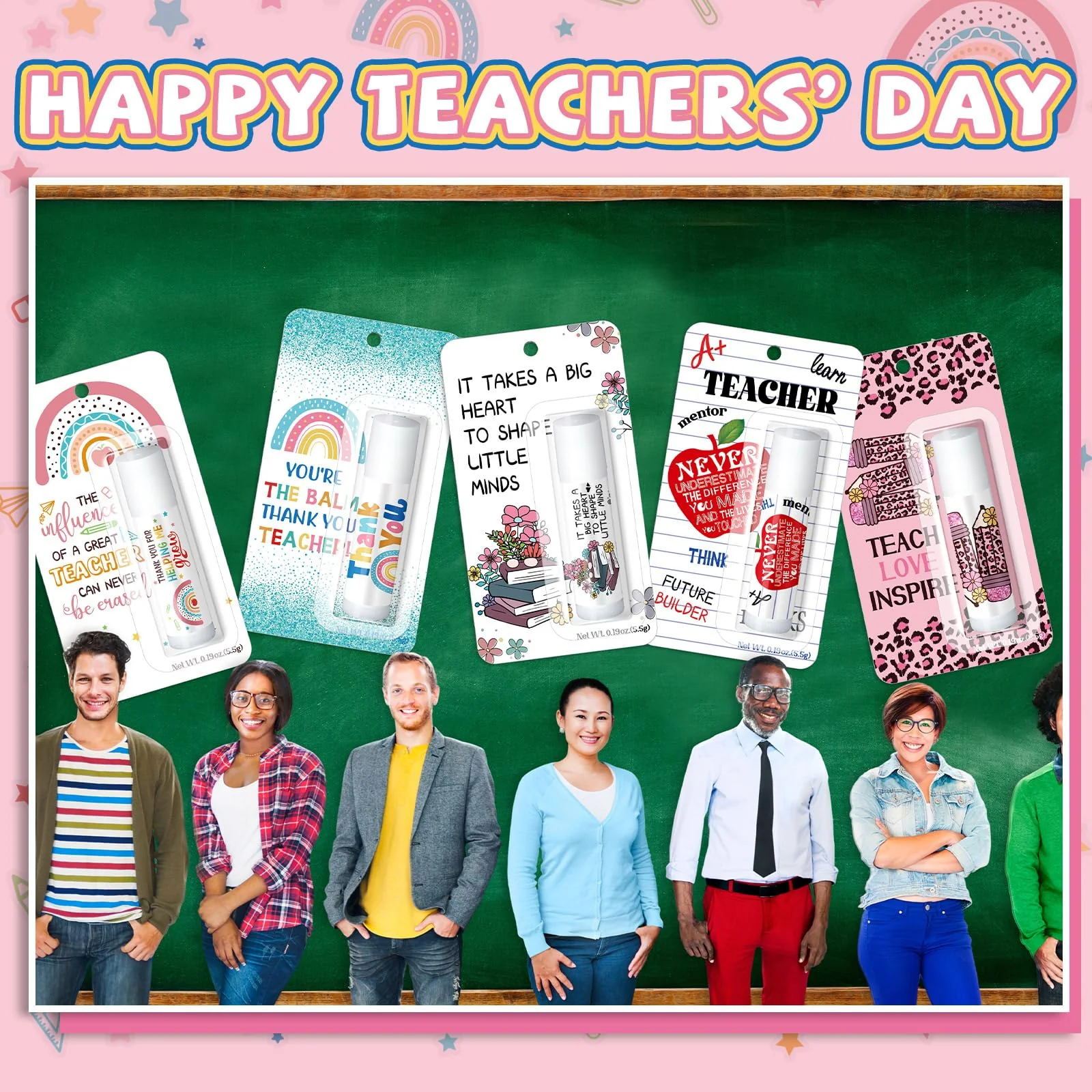 Sacubee 30 Pack Teacher Employee Appreciation Gift Bulk Lip Balm Employee Staff Appreciation Teacher Staff Team Thank You Gift Bulk Honey Flavor Balm Inspirational Party Favors for Women Men (Classic) - Image 4