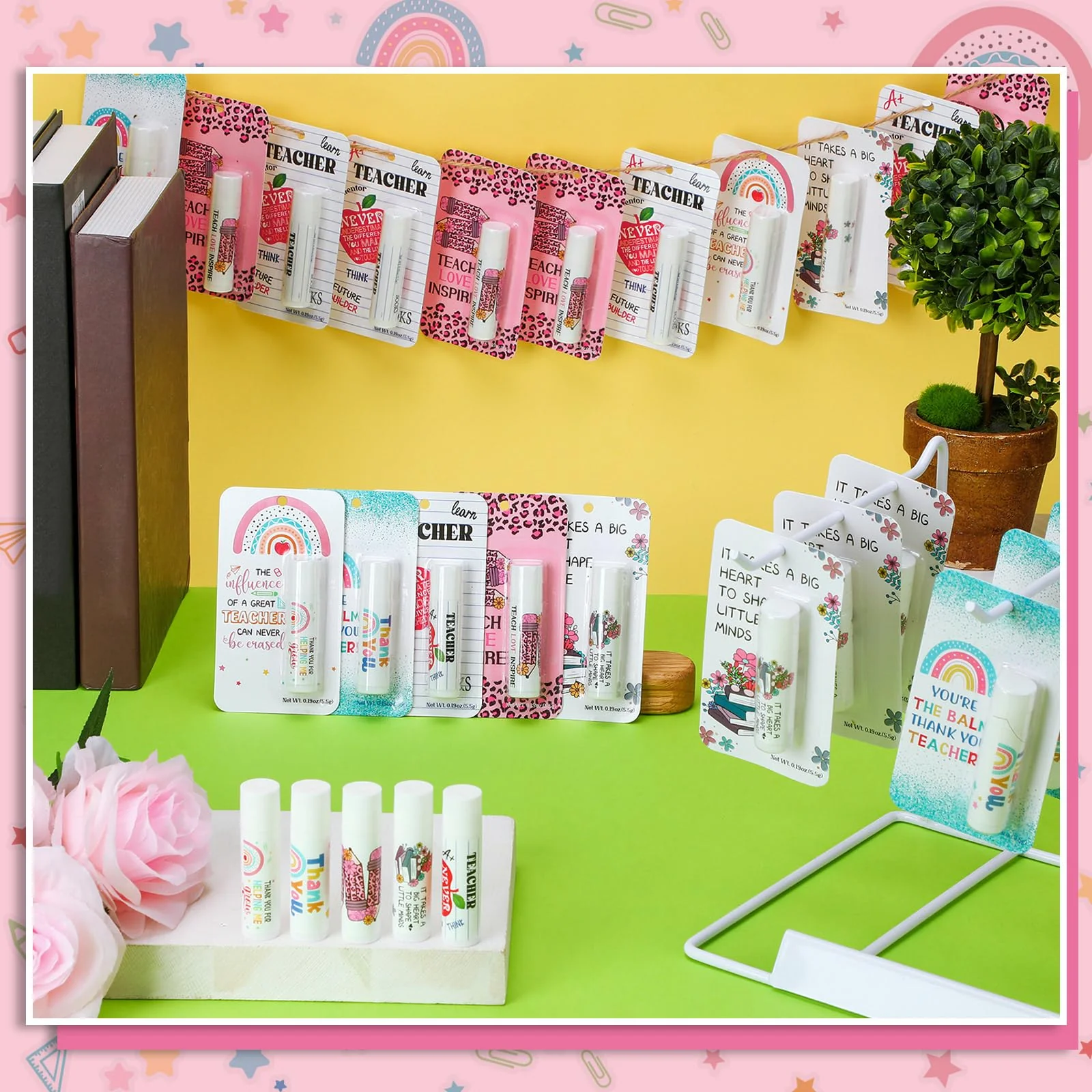 Sacubee 30 Pack Teacher Employee Appreciation Gift Bulk Lip Balm Employee Staff Appreciation Teacher Staff Team Thank You Gift Bulk Honey Flavor Balm Inspirational Party Favors for Women Men (Classic) - Image 5