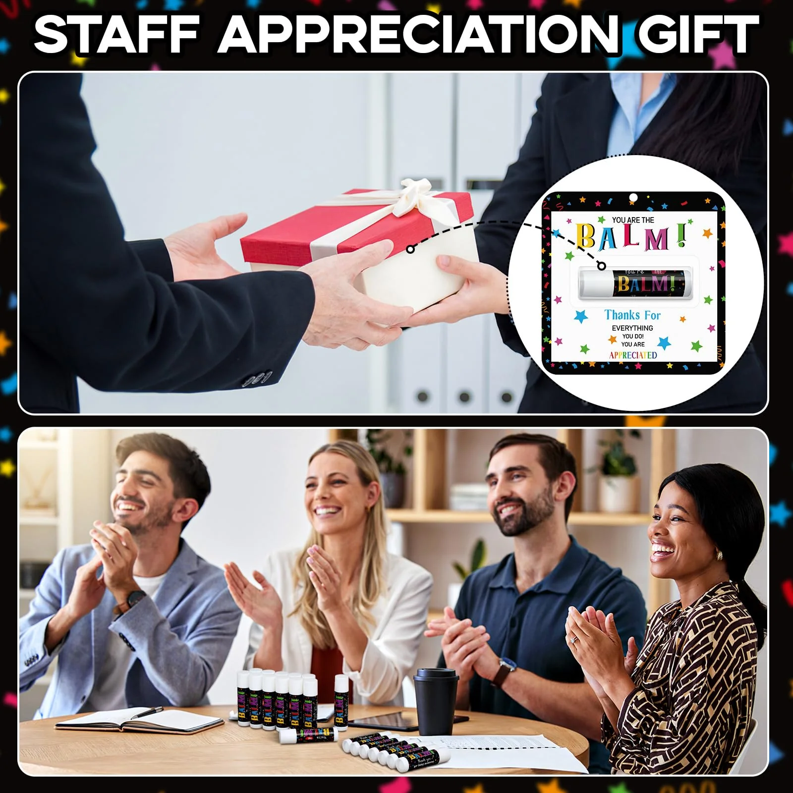 Sacubee 60 Pack Employee Appreciation Gifts Bulk Lip Balms Teacher Staff Team Thank You Gifts You're the Balm Fall Thanksgiving Christmas Appreciation Party Favors for Coworkers Women Men Volunteer - Image 5