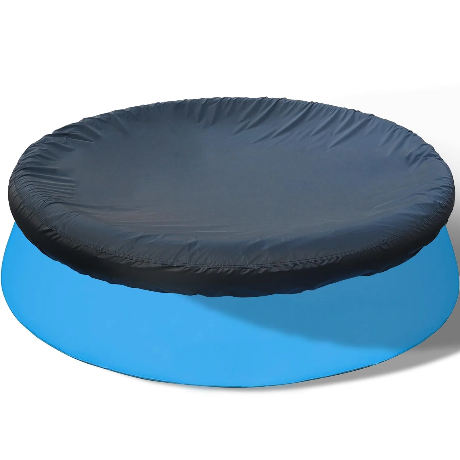 SAFANA 10ft Inflatable Pool Cover for Above Ground Pool [ Cover Diameter: 9.2ft ] Round Pool Cover for Inflatable Easy Set Pool [ Top Ring < 9.2ft ] with Elastic Band Swimming Pool Windproof Dustproof