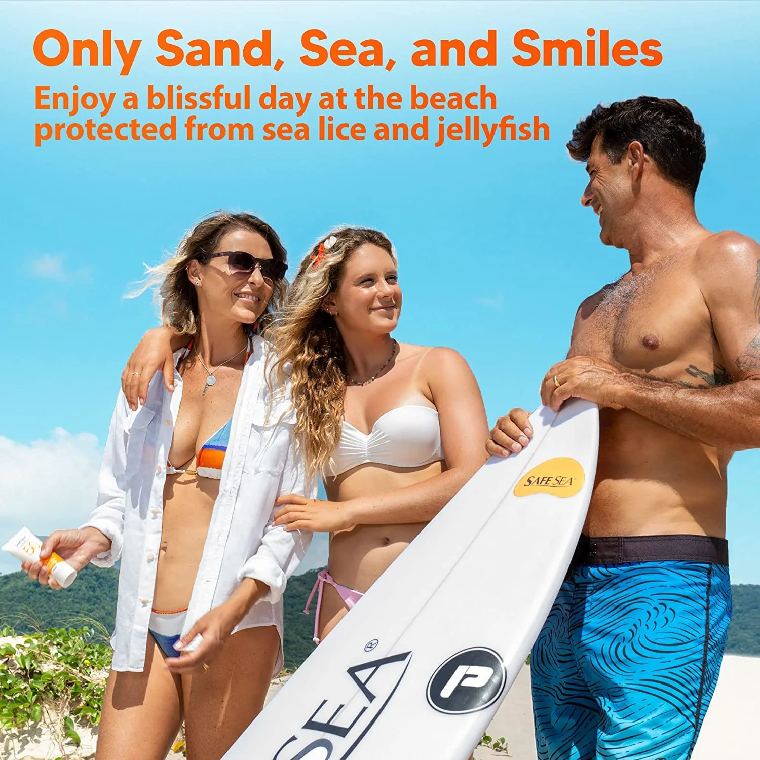 Safe Sea Zinc Oxide Sunscreen SPF50 | Clear Mineral Face Sunscreen | Anti-Jellyfish Sting Protective Lotion | Coral Reef Safe | Travel Size - 2Oz (60ml), Pack of 1 - Image 4