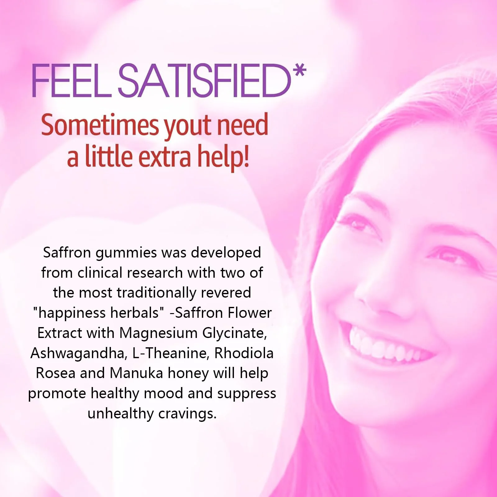 Saffron Supplements Gummies 100mg - 100% Pure Saffron Extract with Magnesium Glycinate, L-Theanine, Turmeric, Ashwagandha, Honey & Vitamin B Complex for Mood & Power, Antioxidant, Vitality - 60 Count - Image 7