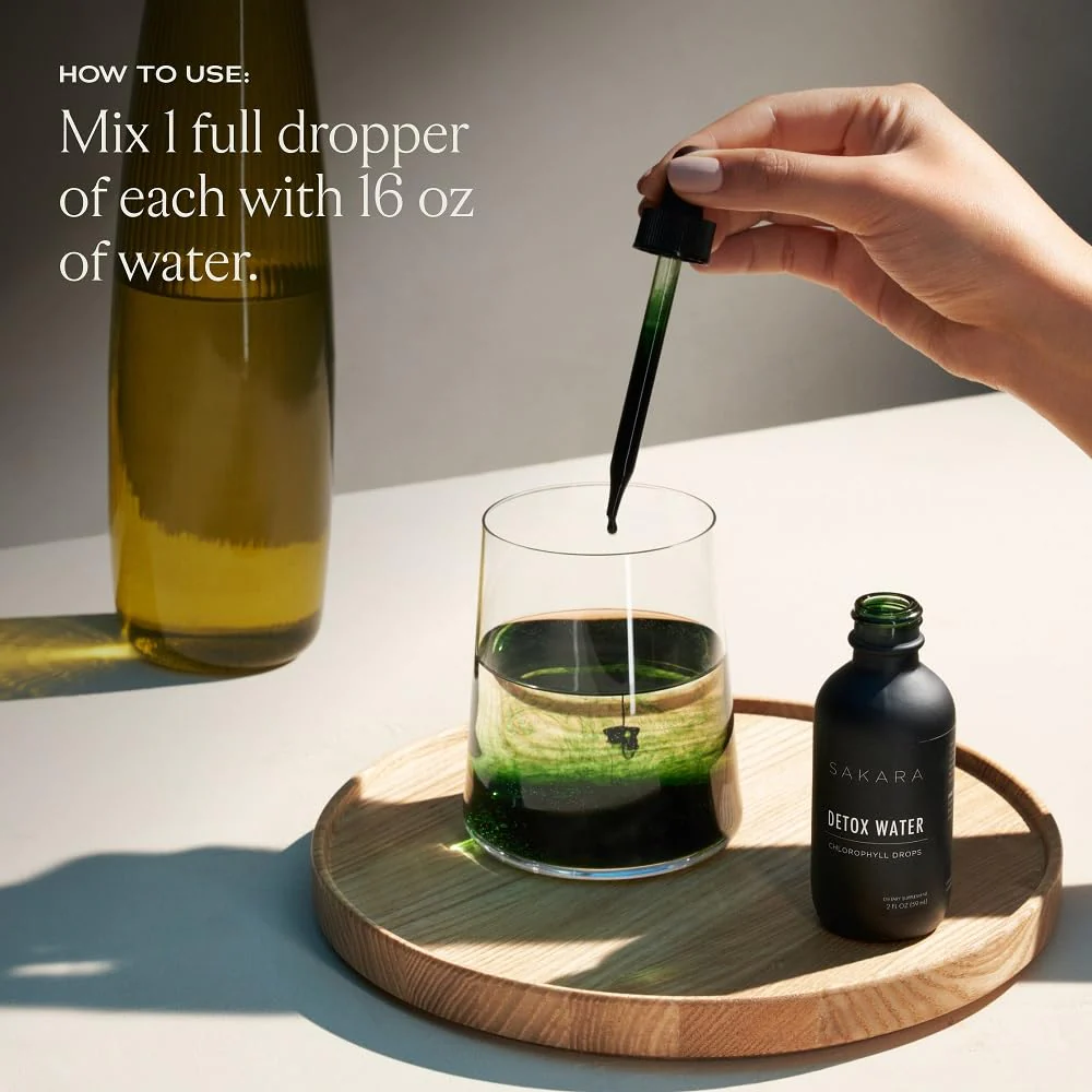 Sakara Beauty Water + Detox Water Drops, 60 Servings - Trace Mineral Drops & Chlorophyll Liquid Drops, Liquid Magnesium, Chloride, Sodium, Potassium, Boron Supplements, Liquid Chlorophyll Drops - Image 6