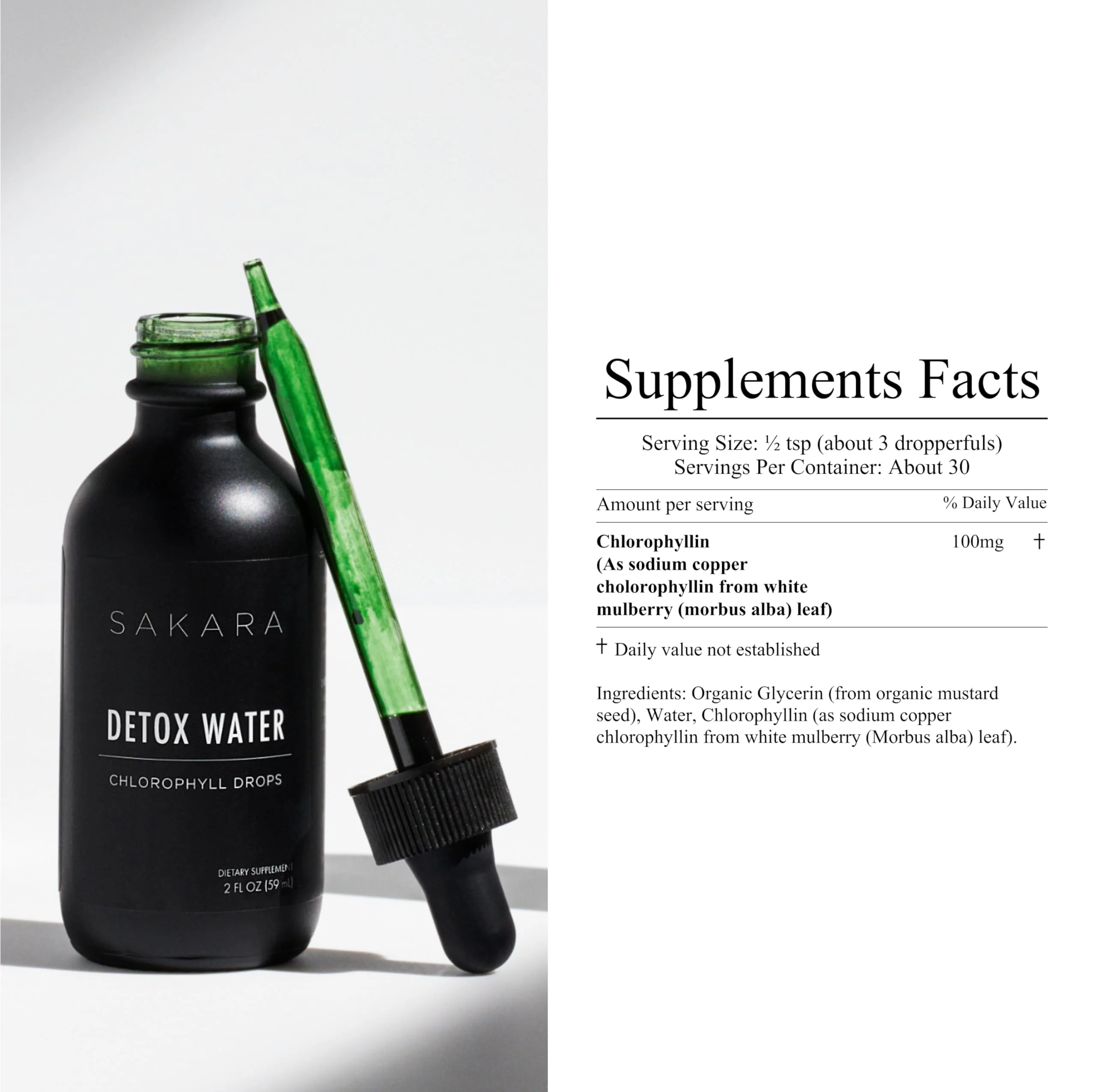 SAKARA Detox Water Drops, 60 Servings - Chlorophyll Liquid Drops, Chlorophyll Water for Lymphatic Drainage, Body Detox Drink, Natural Energy Support, Liquid Chlorophyll Drops Supplement, Vitamins - Image 4