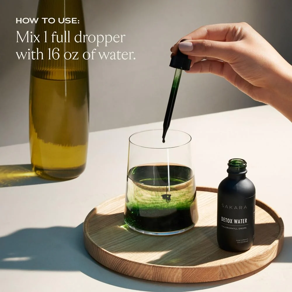 SAKARA Detox Water Drops, 60 Servings - Chlorophyll Liquid Drops, Chlorophyll Water for Lymphatic Drainage, Body Detox Drink, Natural Energy Support, Liquid Chlorophyll Drops Supplement, Vitamins - Image 5