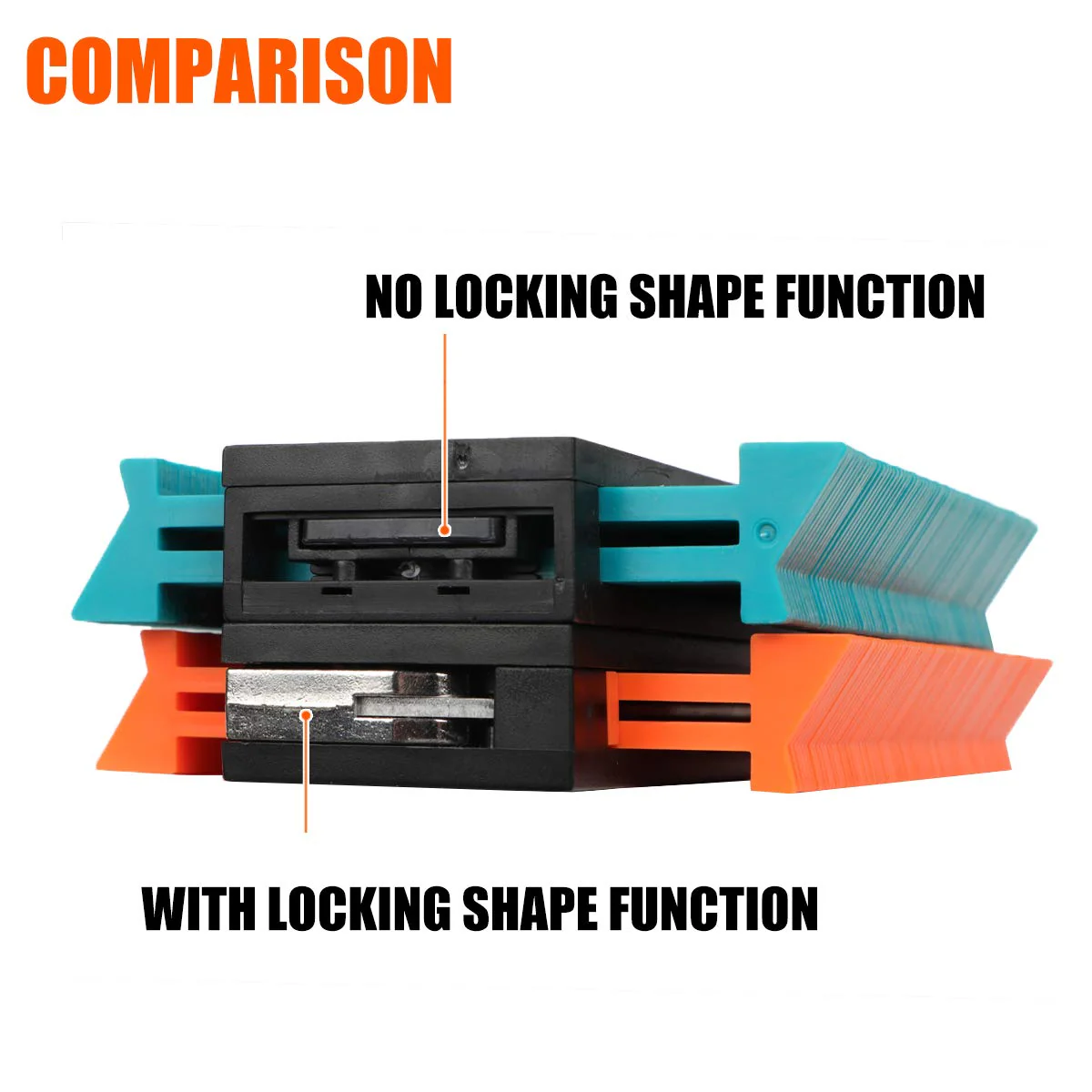 Saker Contour Gauge Duplication-Adjustable Lock-Precisely Copy Irregular Shape-Irregular Woodworking Tracing-Must Have Tool Christmas Gifts for DIY Handyman Men Husband Dad 10 Inch+5 Inch - Image 2