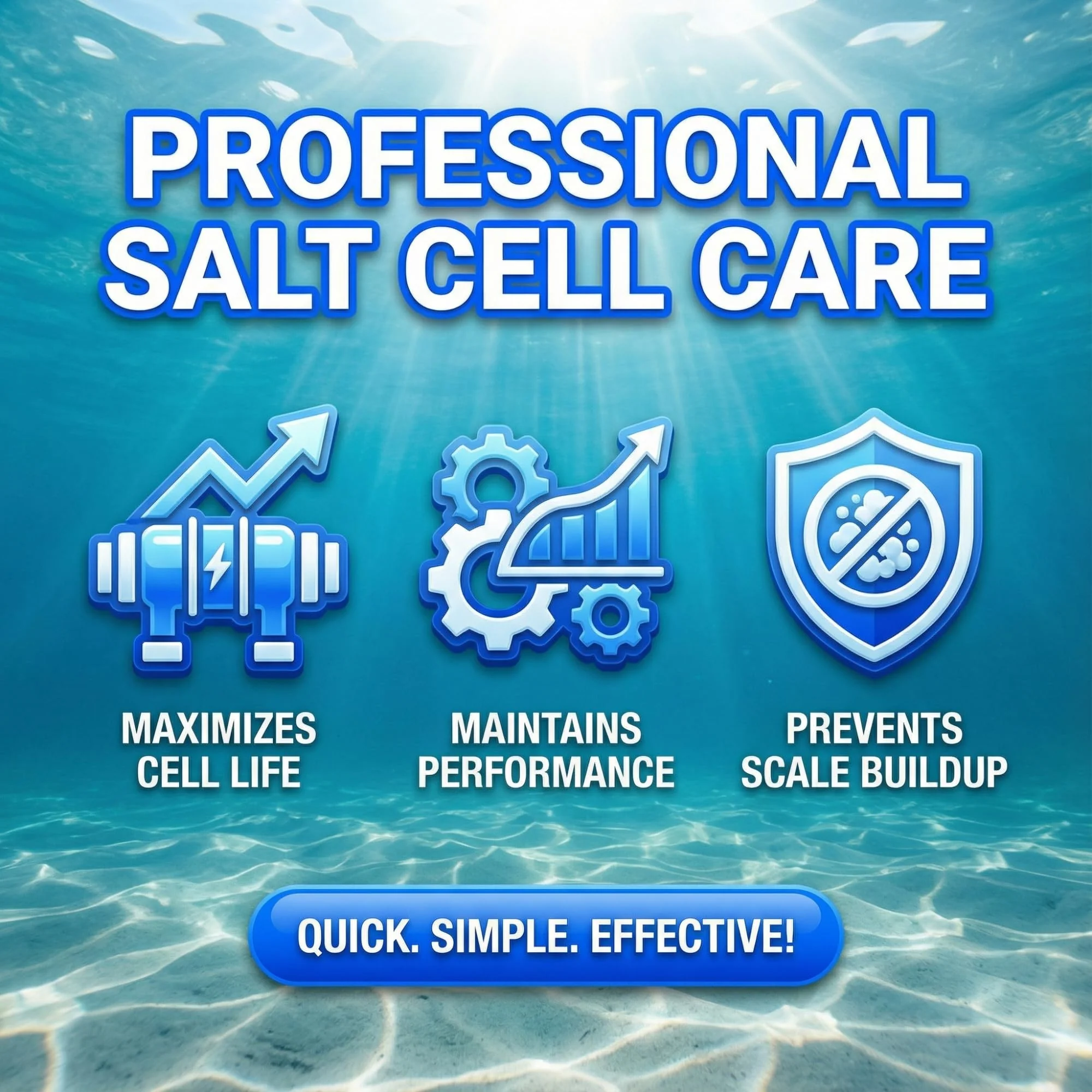 Salt Cell Cleaner for Pool - 3 L (101.5 fl oz) - Pool Salt Cell Cleaner Solution for Saltwater Pools, Helps Reduce Scale Buildup & Support Generator Performance (SWG) - BubbyShine - Image 6