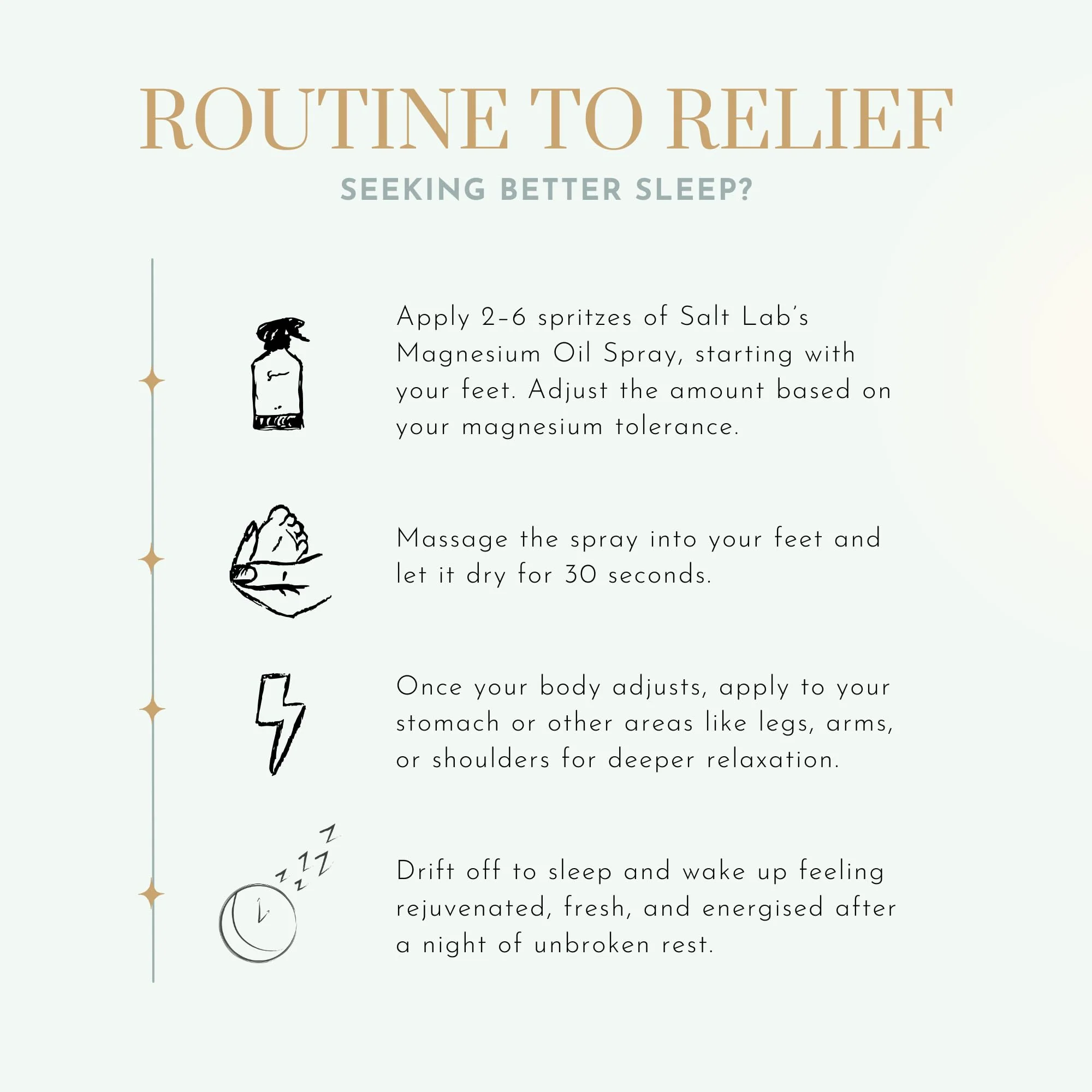 Salt Lab Magnesium Oil Spray, Gift for Relaxation, Topical Magnesium Spray for Adults, Non Sticky Formula, Supports Restful Sleep, Easy to Apply & Quick Drying, Fragrance Free, Made in Australia - Image 5