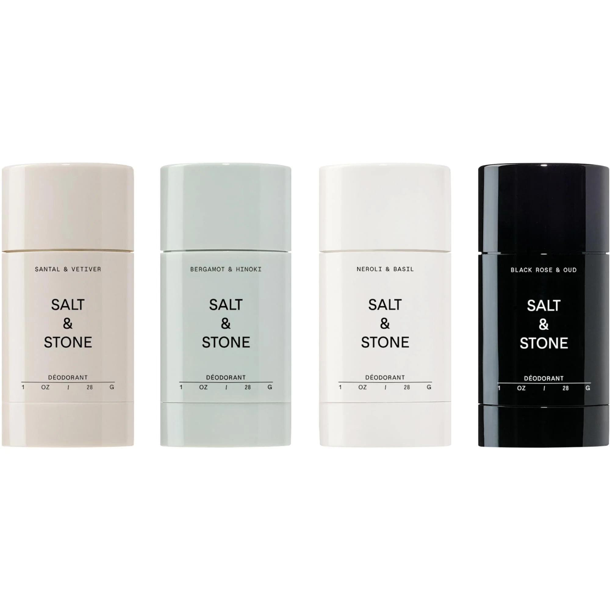 Salt & Stone Aluminum Free Deodorant | Extra Strength 48 Hour Protection for Women & Men | Made with Seaweed Extracts, Niacinamide & Prebiotics | Mini Deodorant Discovery Set