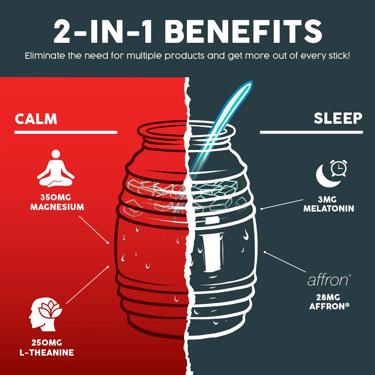 Salud 2-in-1 Sleep Aid + Calm Drink Mix, Punch Ponche Flavor, Melatonin, Magnesium, Saffron Extract, L-Theanine, Non-GMO, Gluten Free, Vegan, Low Calorie, 1g of Sugar (15 Servings) - Image 4