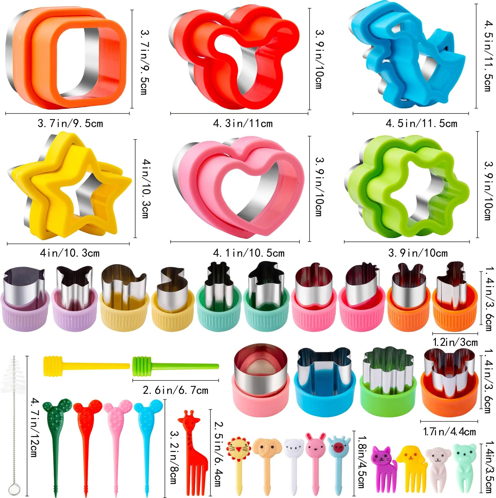 Sandwich Cutter for Kids Lunch 48 Pcs (LARGE), Nifogo Sandwich Maker, Cookie Cutters and Sealer Set, Bread Decruster, Dinosaur Mickey Heart Shape for Boys Girls - Image 4