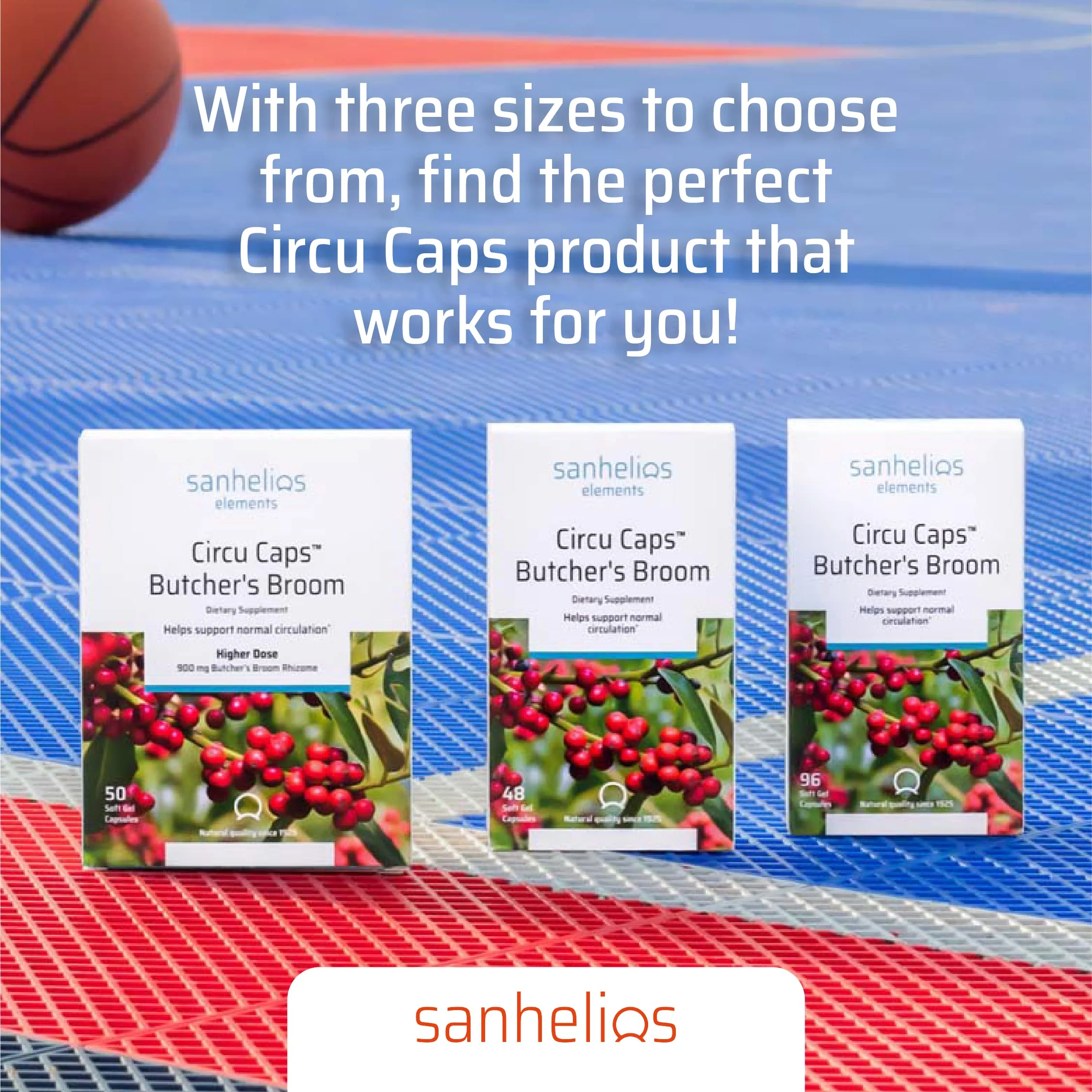 Sanhelios Circu Caps High Potency Butcher's Broom Dried Extract 33mg & Rosemary Oil - Herbal Support Supplement for Healthy Blood Flow, Veins & Circulation in Legs - 96 Softgel Capsules - Image 5