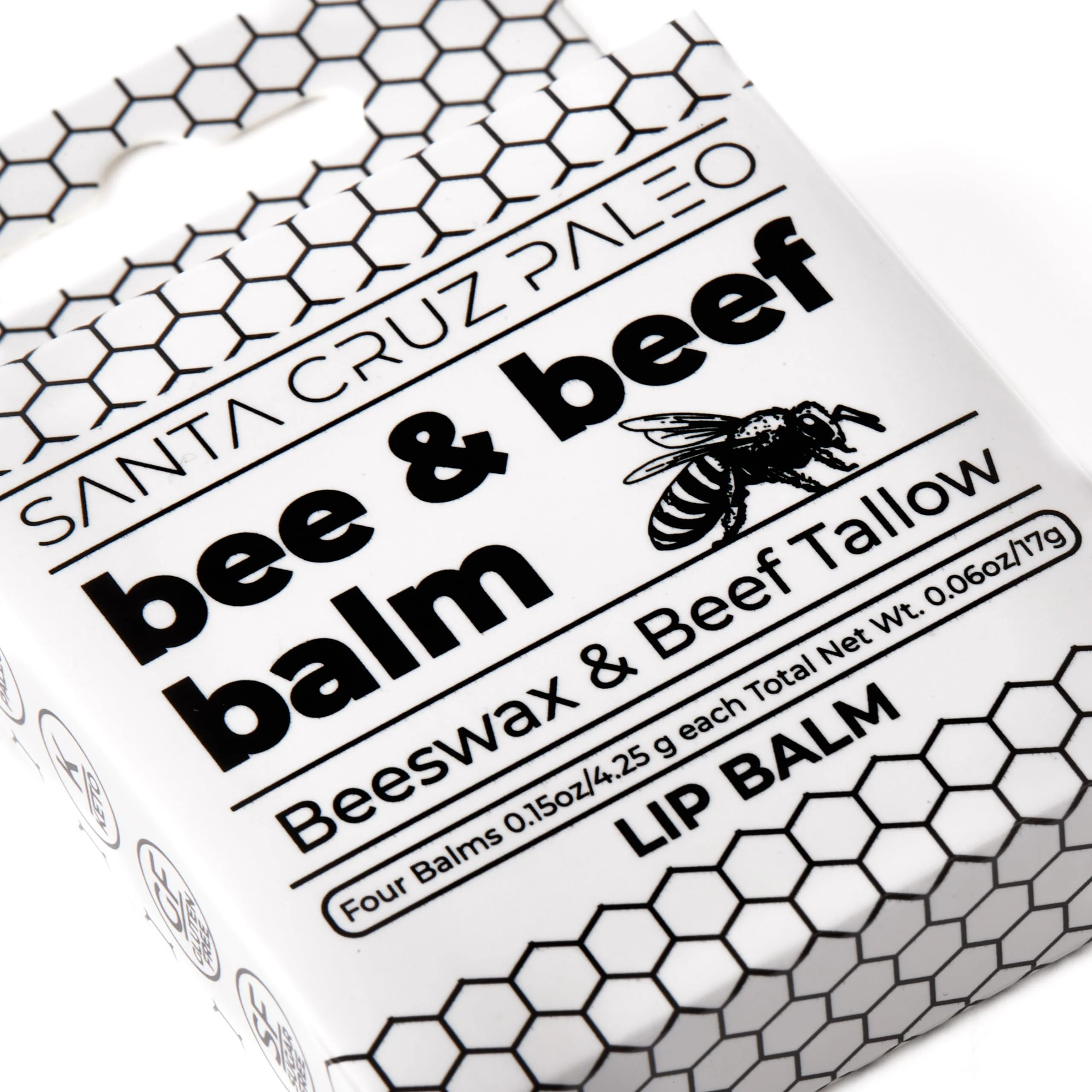 SANTA CRUZ PALEO Beef Tallow Beeswax Lip Balm Hydrating Moisturizer, Natural Grass Fed Lip Care Tallow Balm Soothes Chapped, Dry Lips, Hypoallergenic for Sensitive Skin, Long Lasting & Vitamin Rich - Image 3