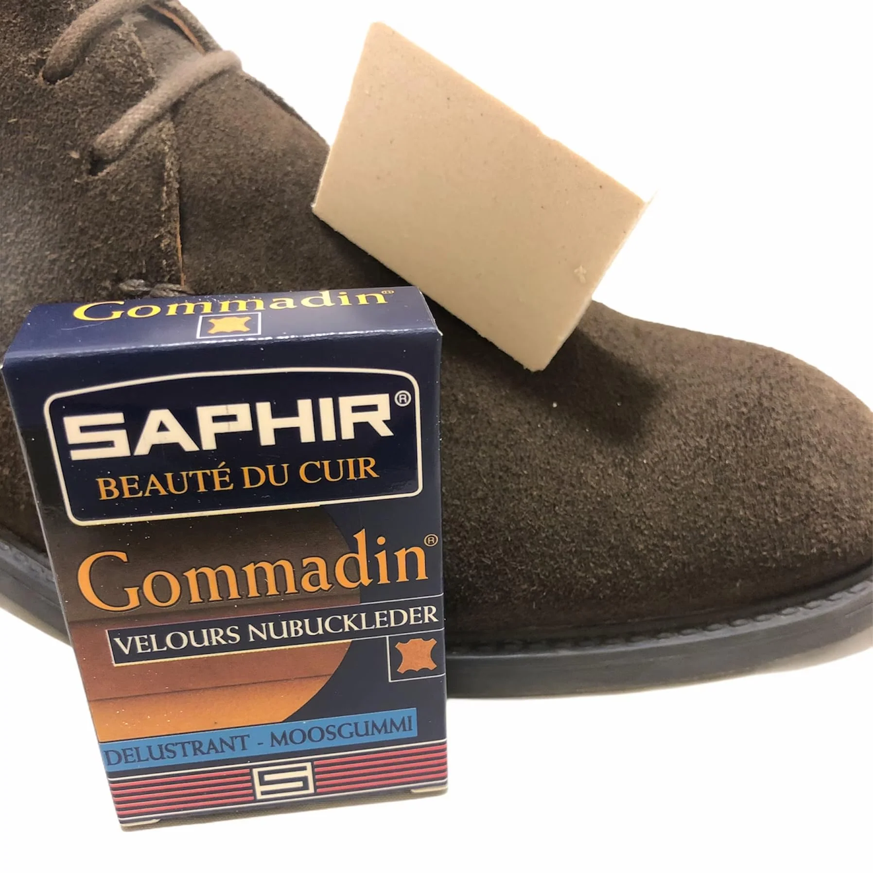 Saphir Gommadin - Nubuck Suede Eraser Block - Cleaning Suede, Nubuck and Velvety Leathers - Anti-Shine - Image 4