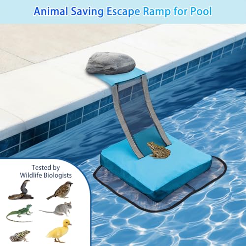 Saugnlbs Pool Animal Escape Ramp,Pool Frog Saver,Animal Saver for Swimming Pool Critter, Rescue for Toads, Flog,Lizards, Ducks, Snakes, Mice,Pack of 2 - Image 5