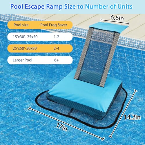 Saugnlbs Pool Animal Escape Ramp,Pool Frog Saver,Animal Saver for Swimming Pool Critter, Rescue for Toads, Flog,Lizards, Ducks, Snakes, Mice,Pack of 2 - Image 6