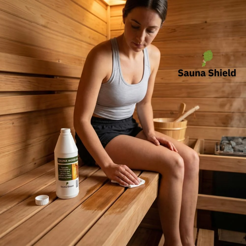 Sauna Shield Sauna Wood Oil - 1 Liter (33.8 fl oz) - 100% Pharma-Grade Paraffin Oil | Protects & Nourishes Sauna Wood | Solvent-Free, Unscented, Covers 150+ Sq Ft | for Traditional & Infrared Saunas - Image 3