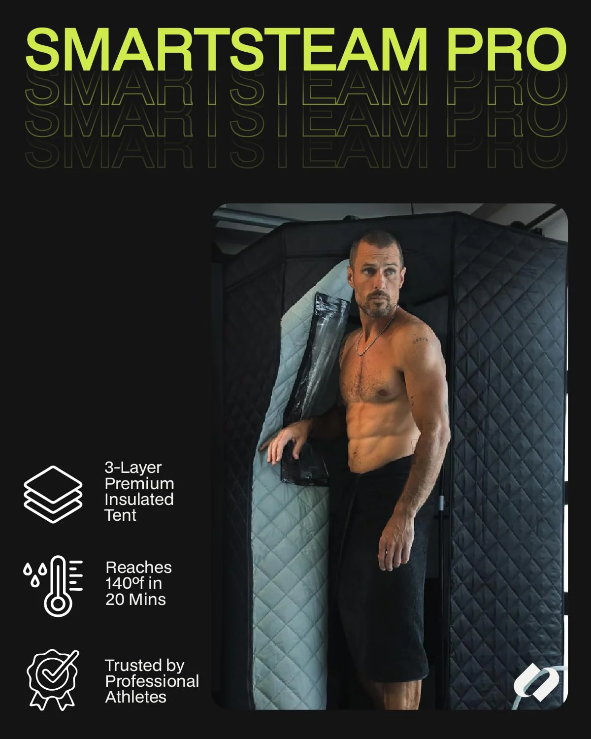 SAUNABOX® SmartSteam Kit Pro | Personal Steam Sauna for Home Use | Portable Sauna Tent with Chair, Mat & Case | Full-Body Steam Therapy for Relaxation, Detox & Recovery - Image 8