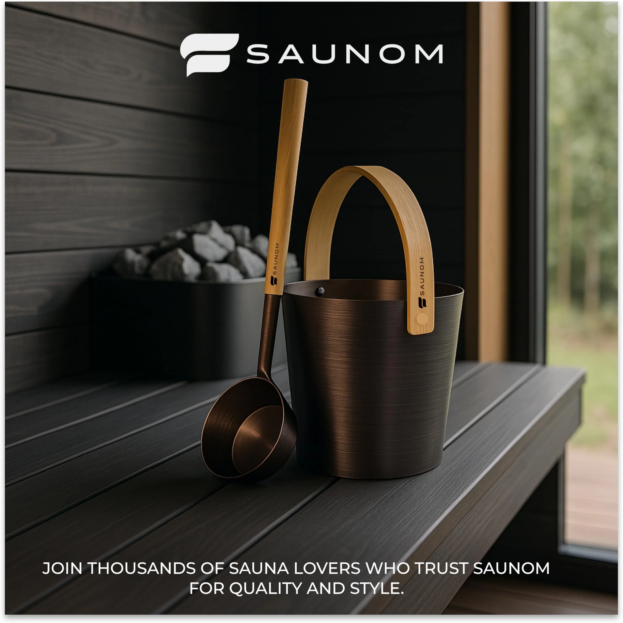 SAUNOM Premium Sauna Rocks for Electric and Wood Burning Sauna Heaters — 33lbs A+ Grade Natural Vulcanite — Crack Resistant & Superior Heat Retention Sauna Stones — Fast Heating & Long Lasting Steam - Image 2