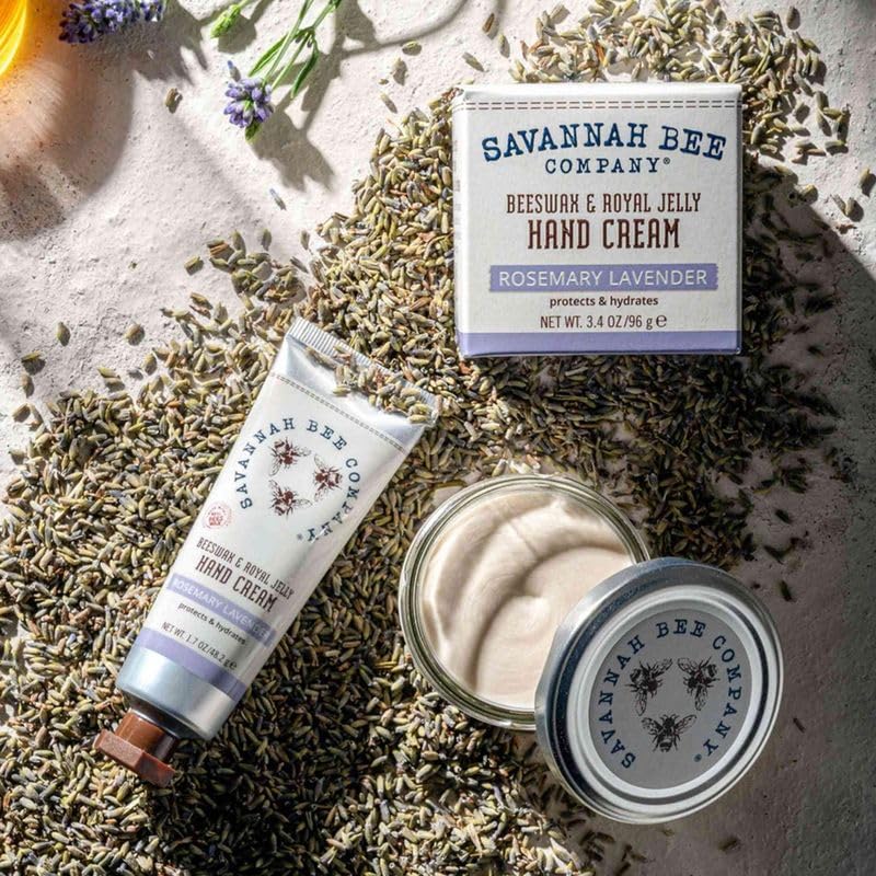 Savannah Bee Company Luxe Hand Cream Set - Rich Natural Honey Almond - Soothing Rosemary Lavender - Vitamin-Rich Dual Scent - Image 4
