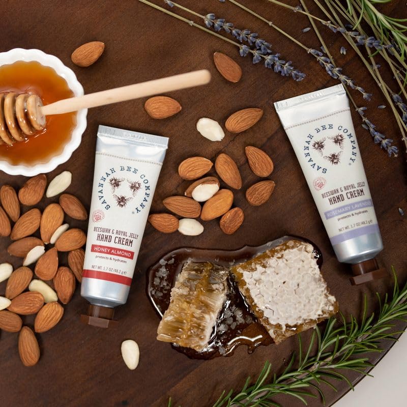 Savannah Bee Company Luxe Hand Cream Set - Rich Natural Honey Almond - Soothing Rosemary Lavender - Vitamin-Rich Dual Scent - Image 6