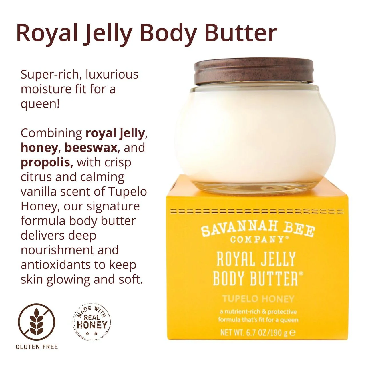 Savannah Bee Company Royal Jelly Body Butter - Deep Hydrating Body Butter for Dry Skin - Image 7