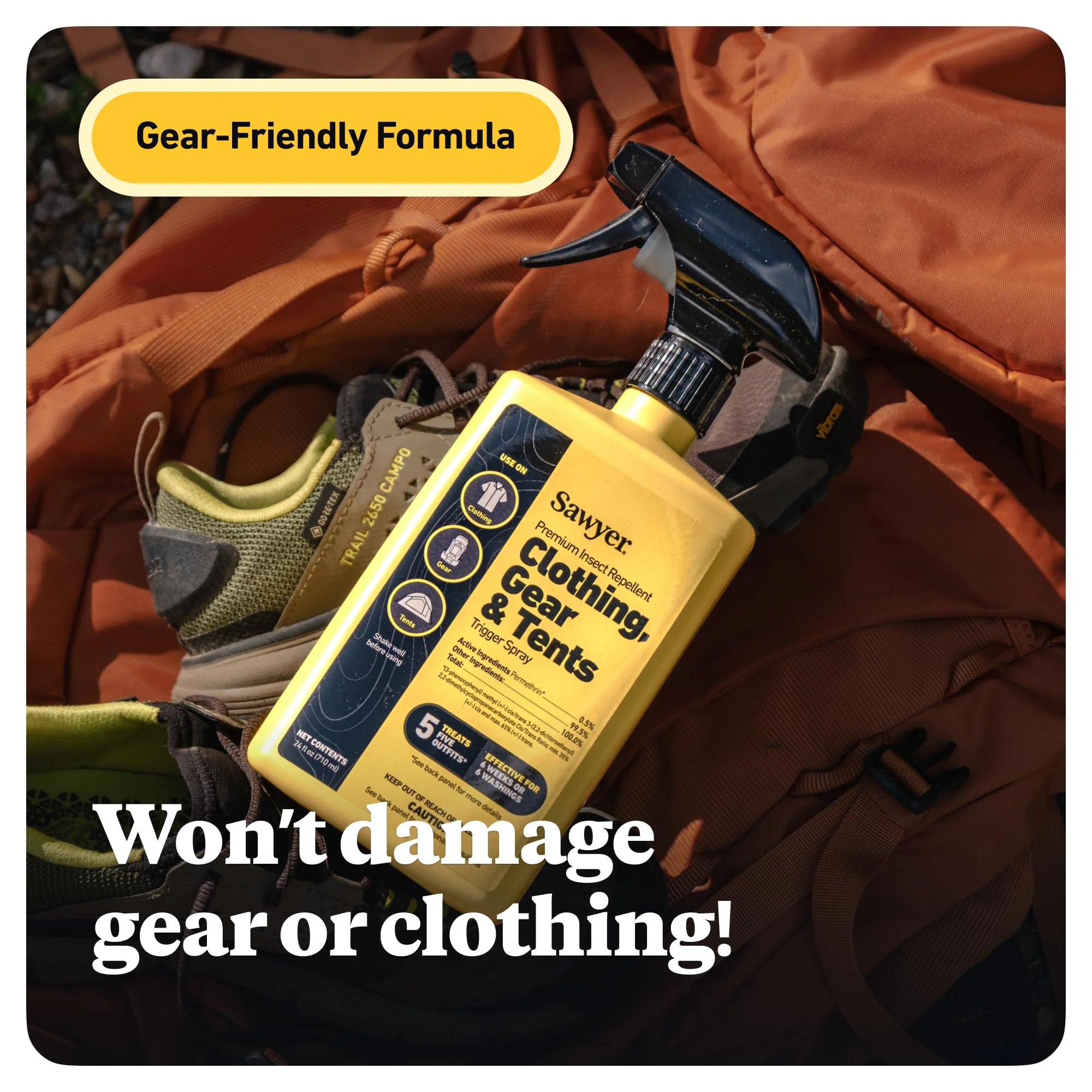 Sawyer Products SP6572 Twin Pack Premium Permethrin Clothing Insect Repellent Trigger Spray, 24 oz,Yellow - Image 3