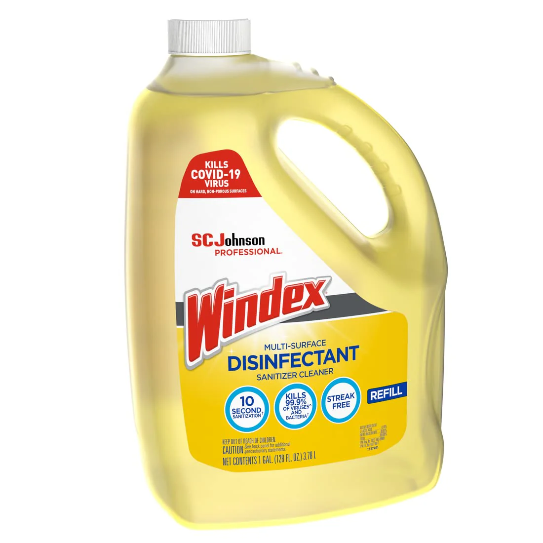 SC Johnson Professional Windex Disinfectant and Multi-Surface 1 Gallon (Pack of 4) - Image 2