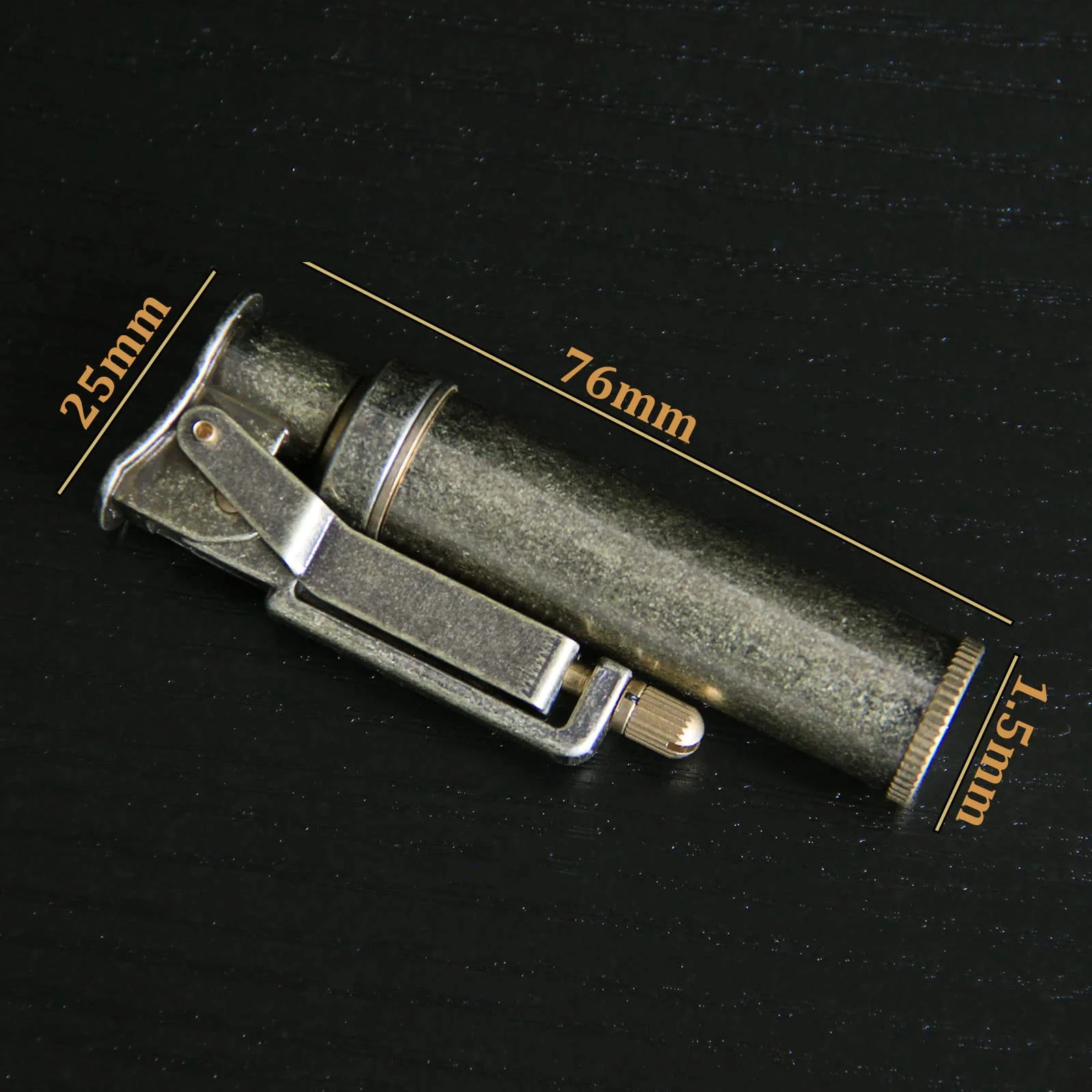 SCGHBK Kerosene Trench Lighter Vintage Metal Portable Refillable Lighter Bronze - Image 4