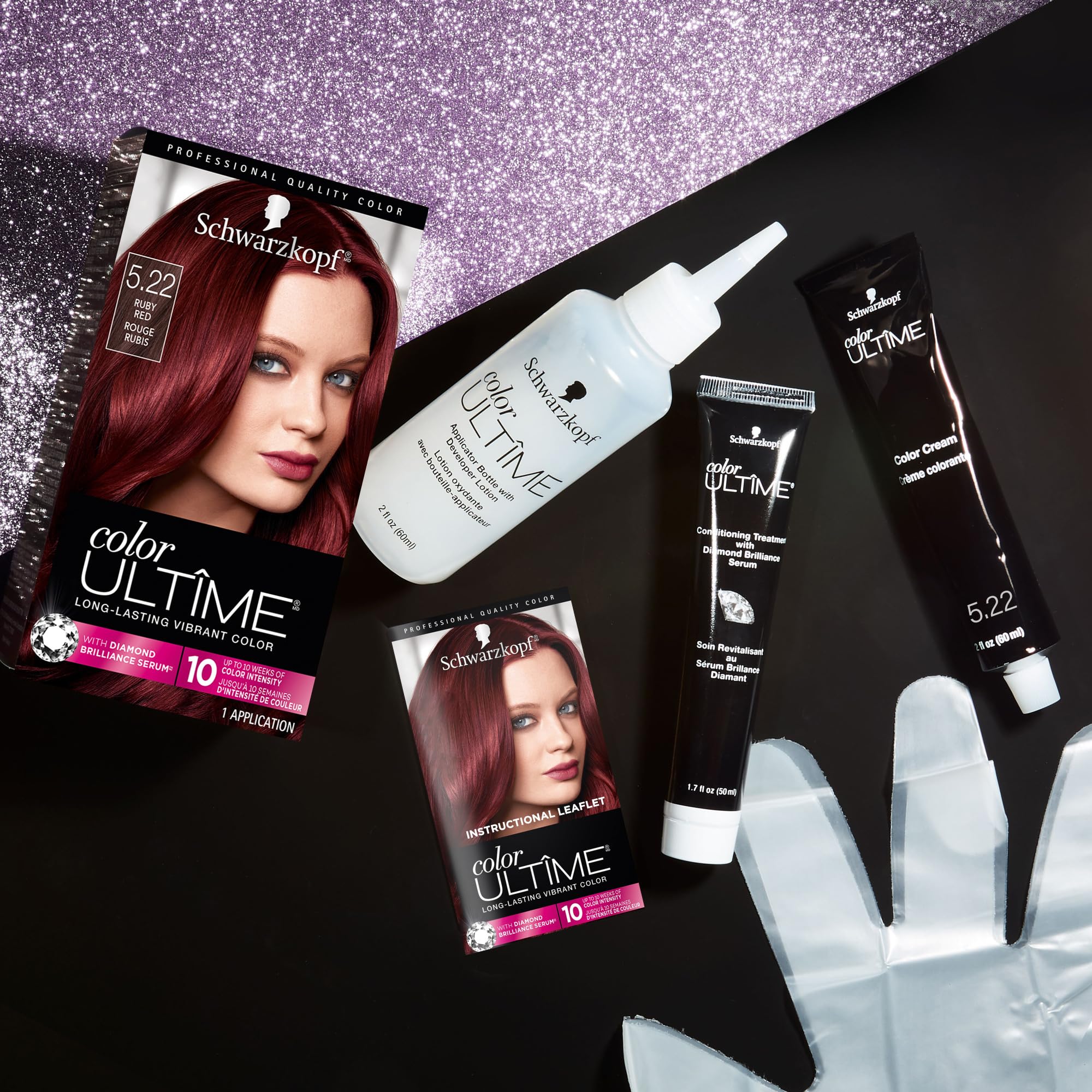 Schwarzkopf Color Ultime Hair Color Cream, 5.22 Ruby Red (Packaging May Vary) - Image 2