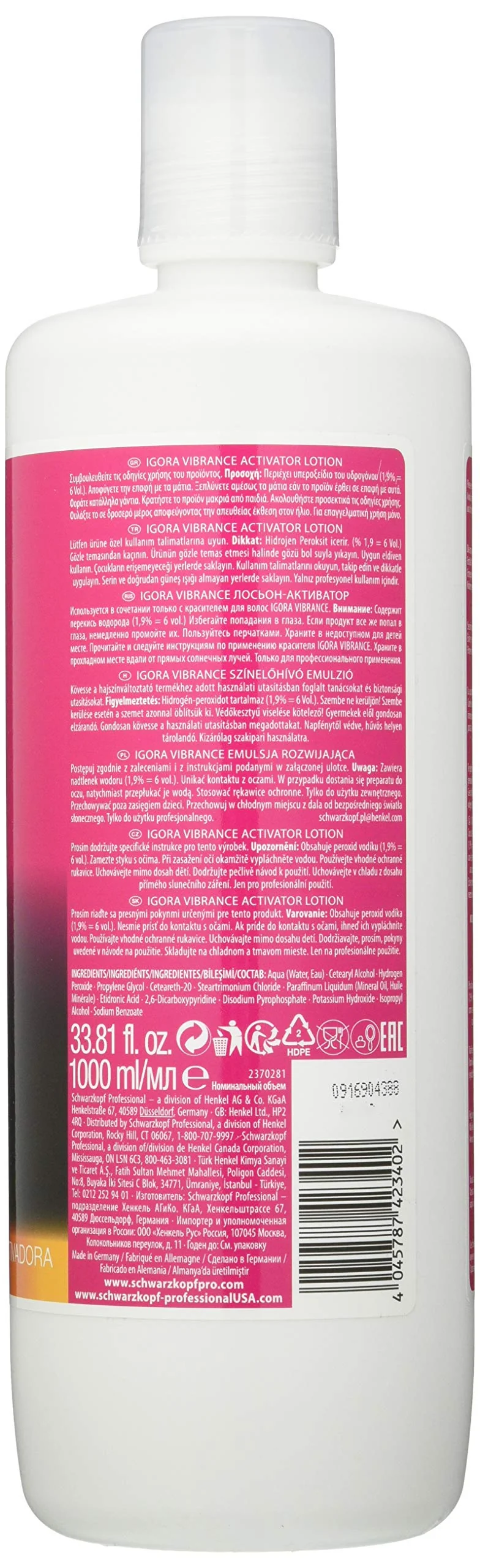 Schwarzkopf Igora Royal Vibrance Activating Lotion 1.9% (6 Volume) 1 Liter - Image 4