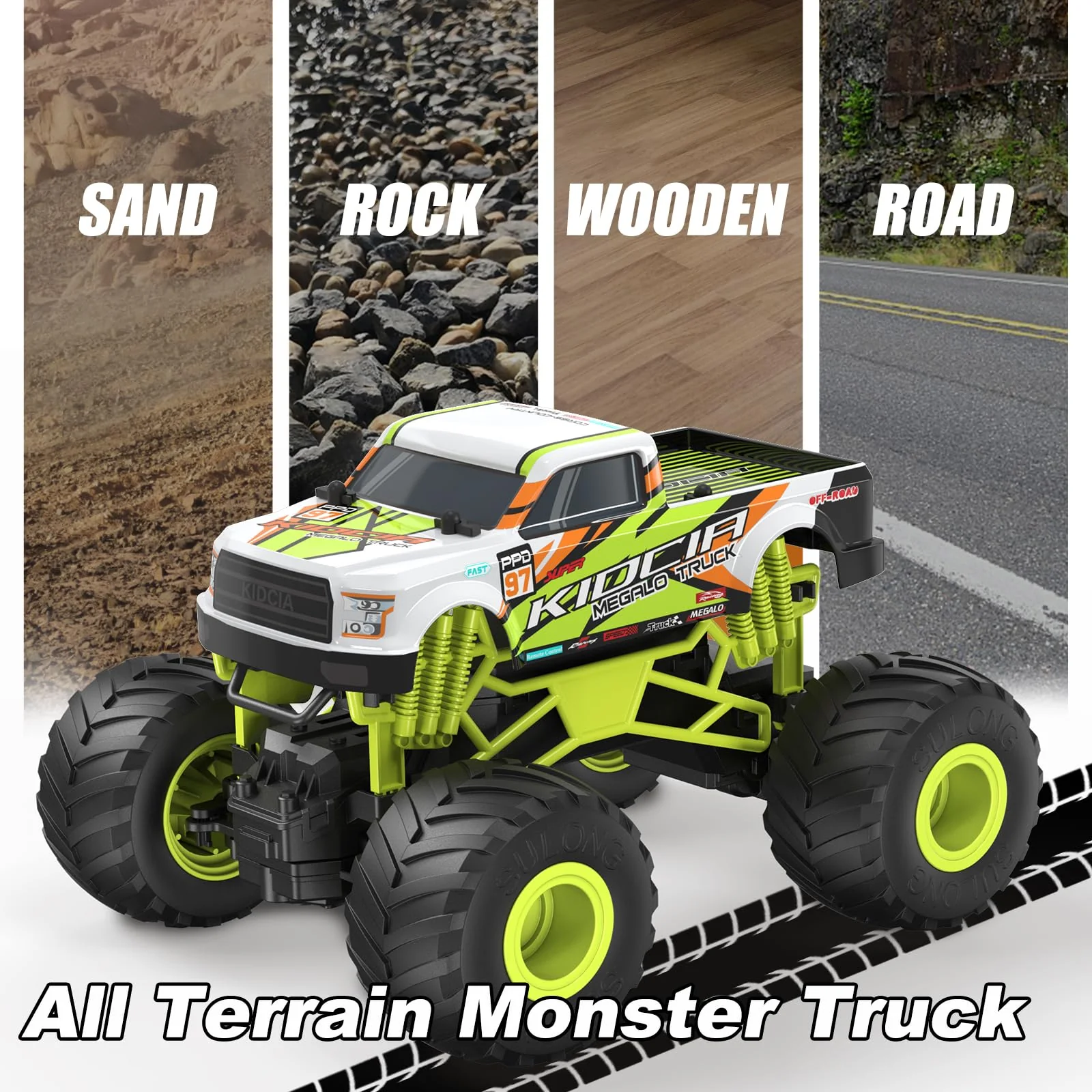 Scientoy Remote Control Car, 20KM/H Monster Truck Toys for Ages 5-7, 1:16 Scale All Terrain RC Cars for Boys & Girls Age 4-7, 2.4Ghz Off Road RC Truck, Christmas Birthday Gift for Kids - Image 5