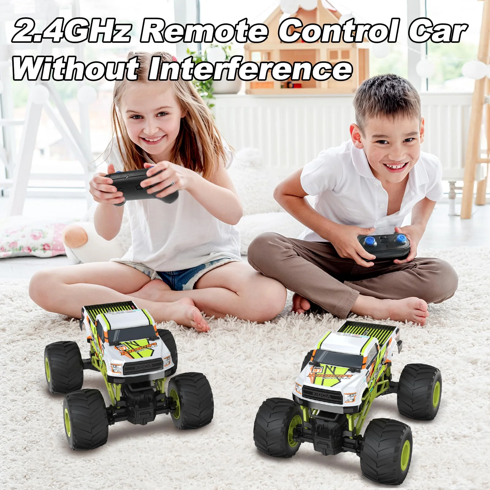Scientoy Remote Control Car, 20KM/H Monster Truck Toys for Ages 5-7, 1:16 Scale All Terrain RC Cars for Boys & Girls Age 4-7, 2.4Ghz Off Road RC Truck, Christmas Birthday Gift for Kids - Image 9